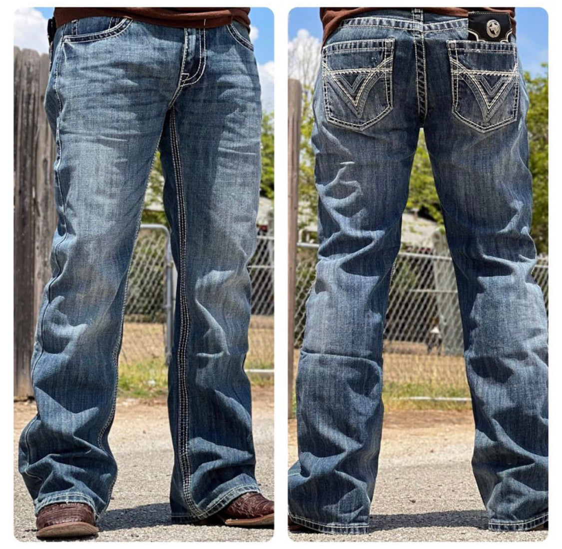 MEN'S REGULAR FIT STRETCH STRAIGHT BOOTCUT JEANS – Texas Boot Ranch