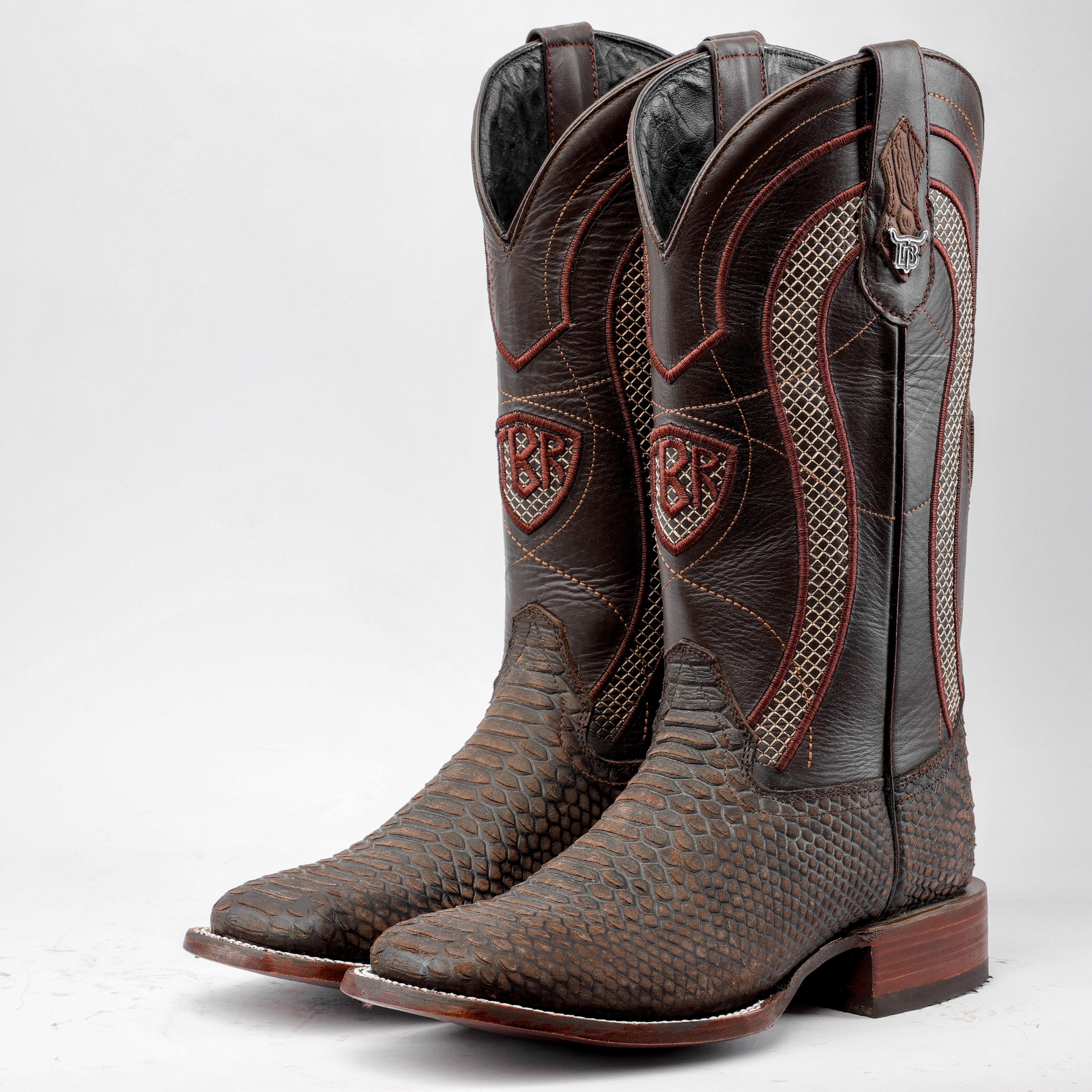 Matte Brown Python Leather Boots – Texas Boot Ranch