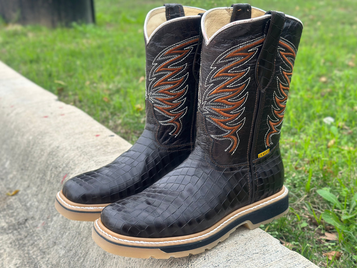 Alligator skin shop work boots