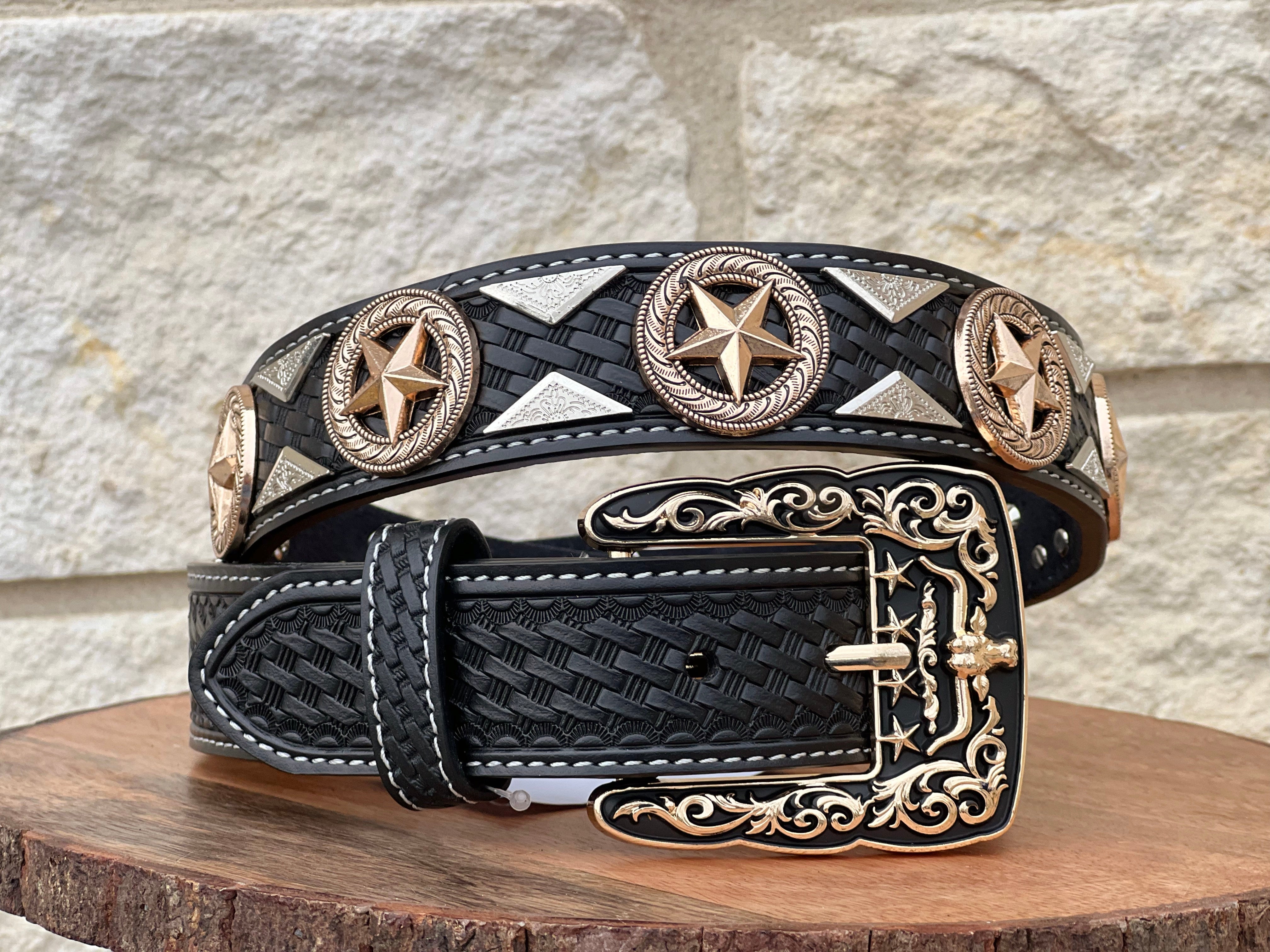 Supreme Blackmeans Concho Leather Belt Black - FW23 - US