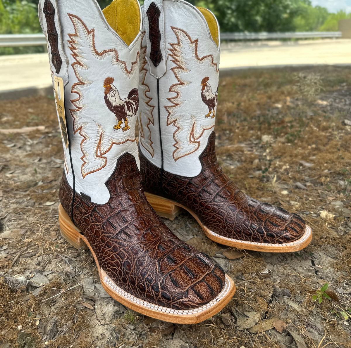 Cognac Artesanal With Cowhide Long Wallet – Texas Boot Ranch
