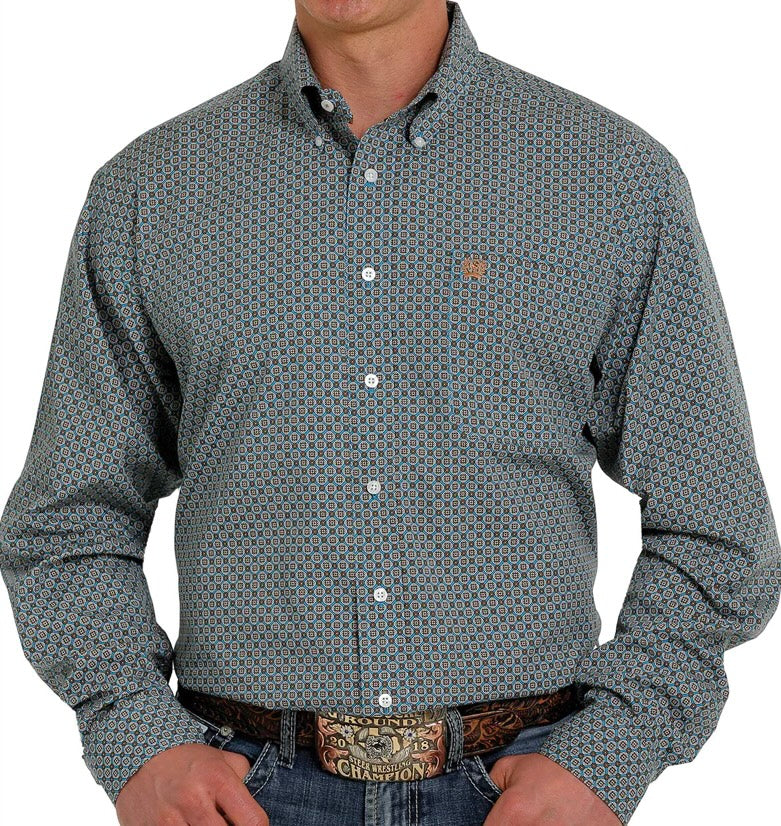 Cinch Men's Long Sleeve Solid Button Down Shirt - Grey