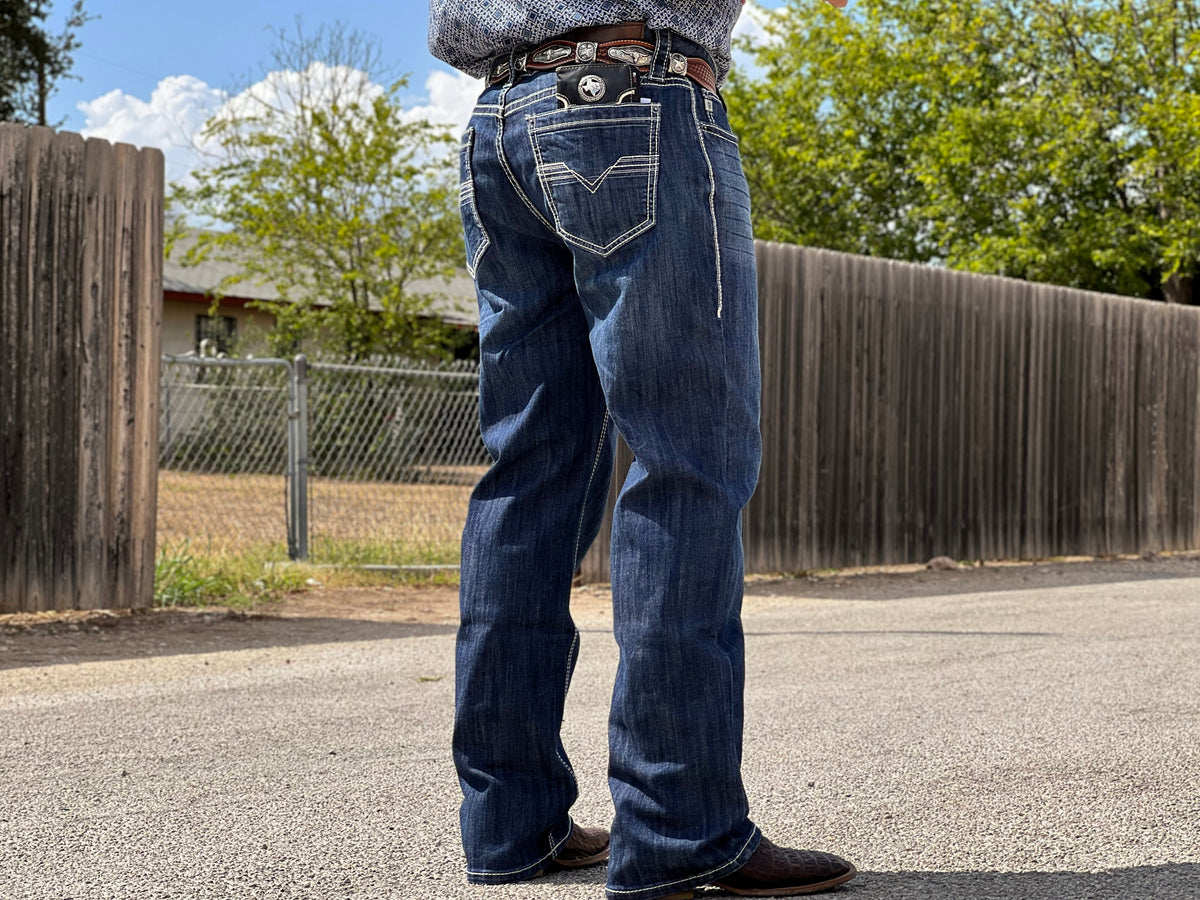 Mens Straight Fit Jeans, Stretch & Belted Straight Jeans