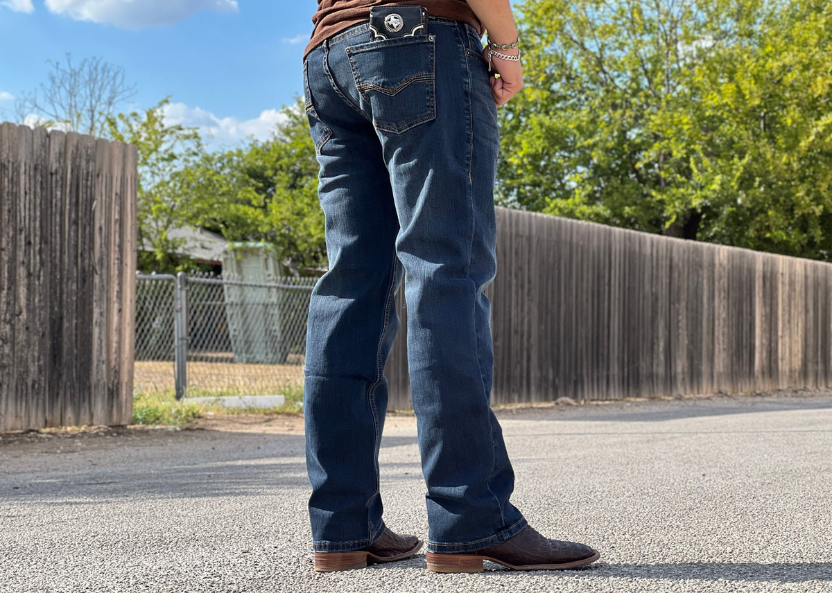 MEN'S SLIM FIT STRETCH STRAIGHT BOOTCUT JEANS – Texas Boot Ranch