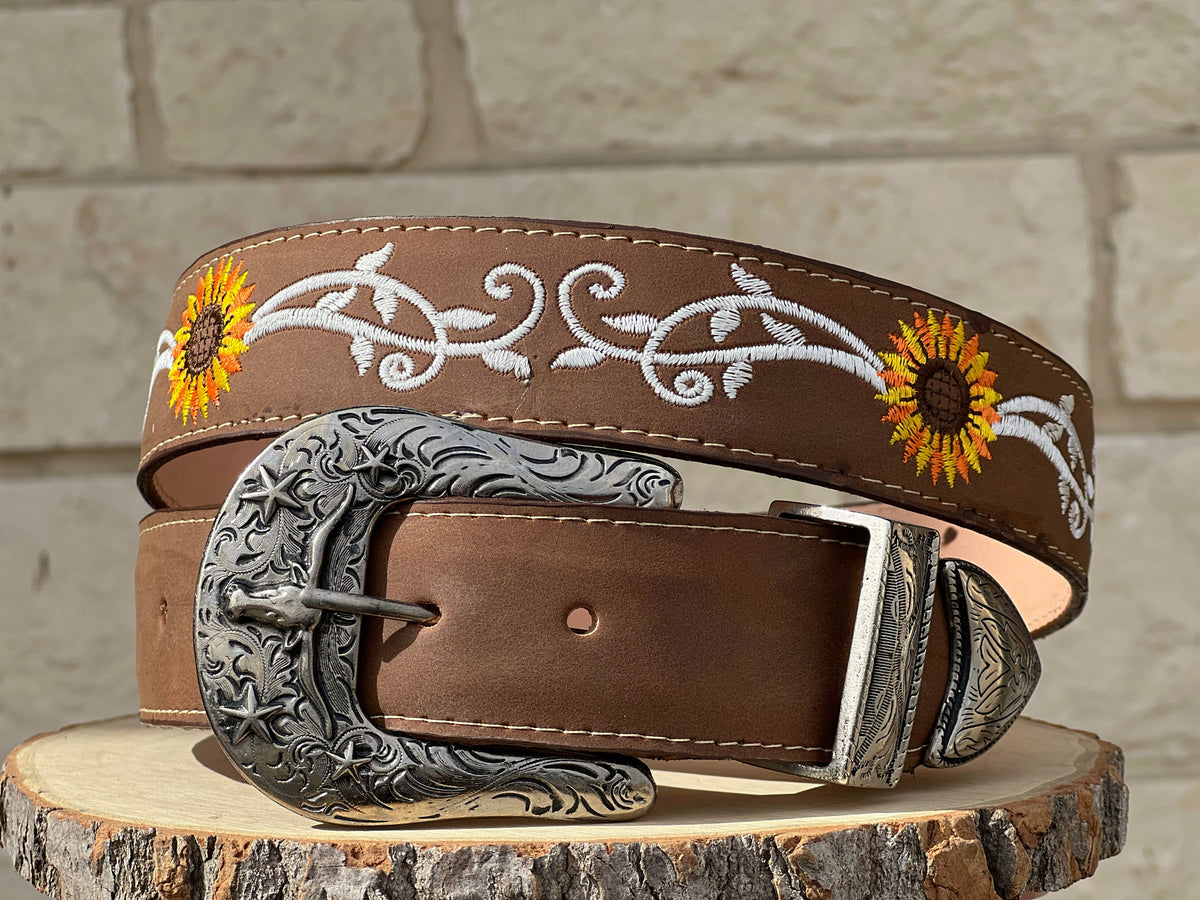 Brown Ostrich Leather Belt – Texas Boot Ranch