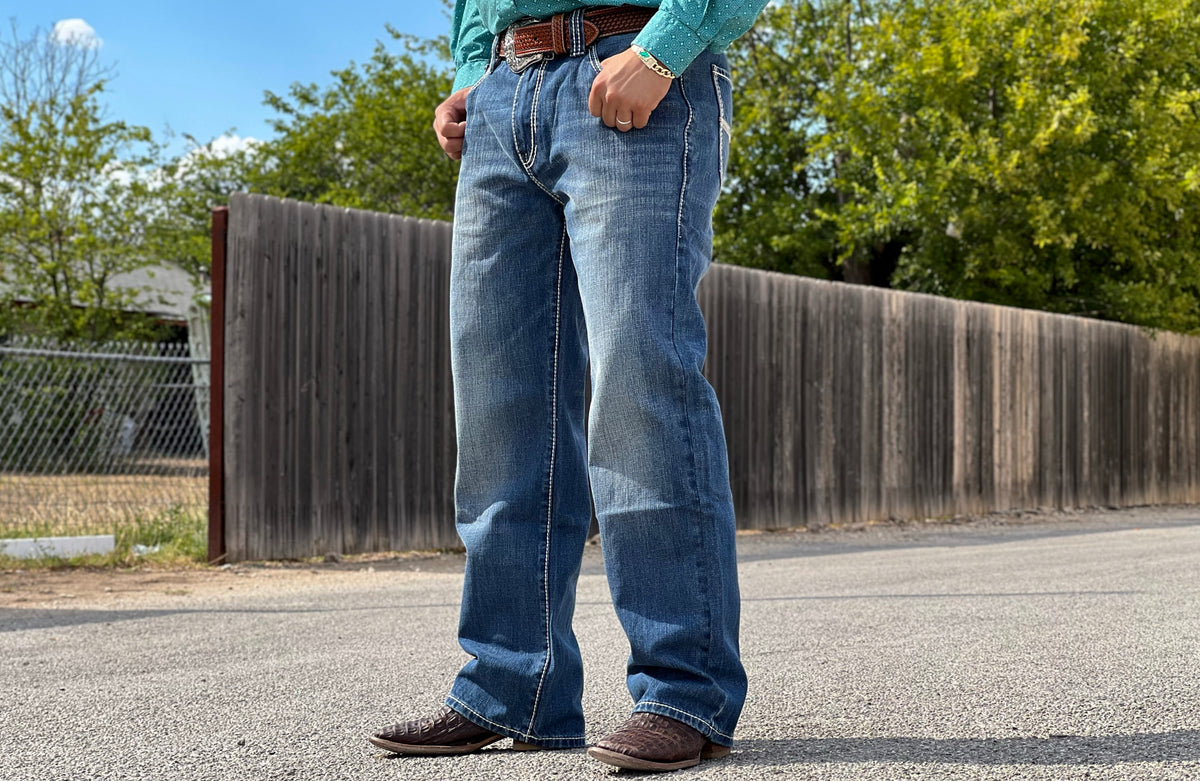 MEN'S SLIM FIT STRETCH STRAIGHT BOOTCUT JEANS – Texas Boot Ranch