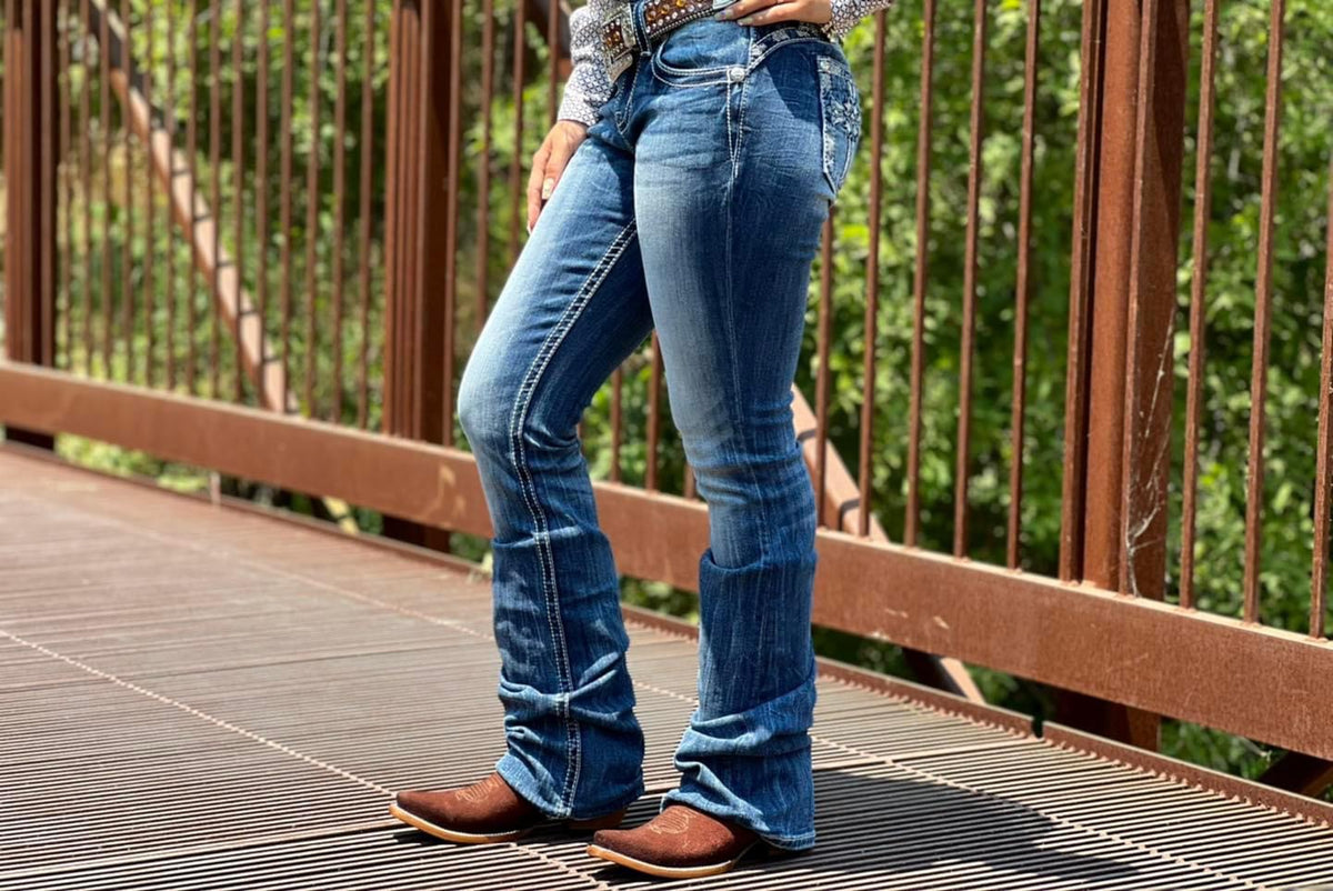 Bell bottoms with cowboy boots sale