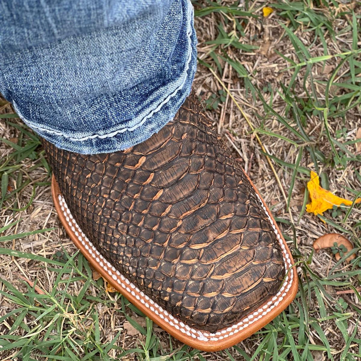 Men’s Genuine Cooper Color Python Boots – Texas Boot Ranch
