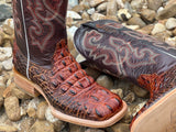 Men’s Manglar Crocodile Leather Boots With Dark Brown Shaft