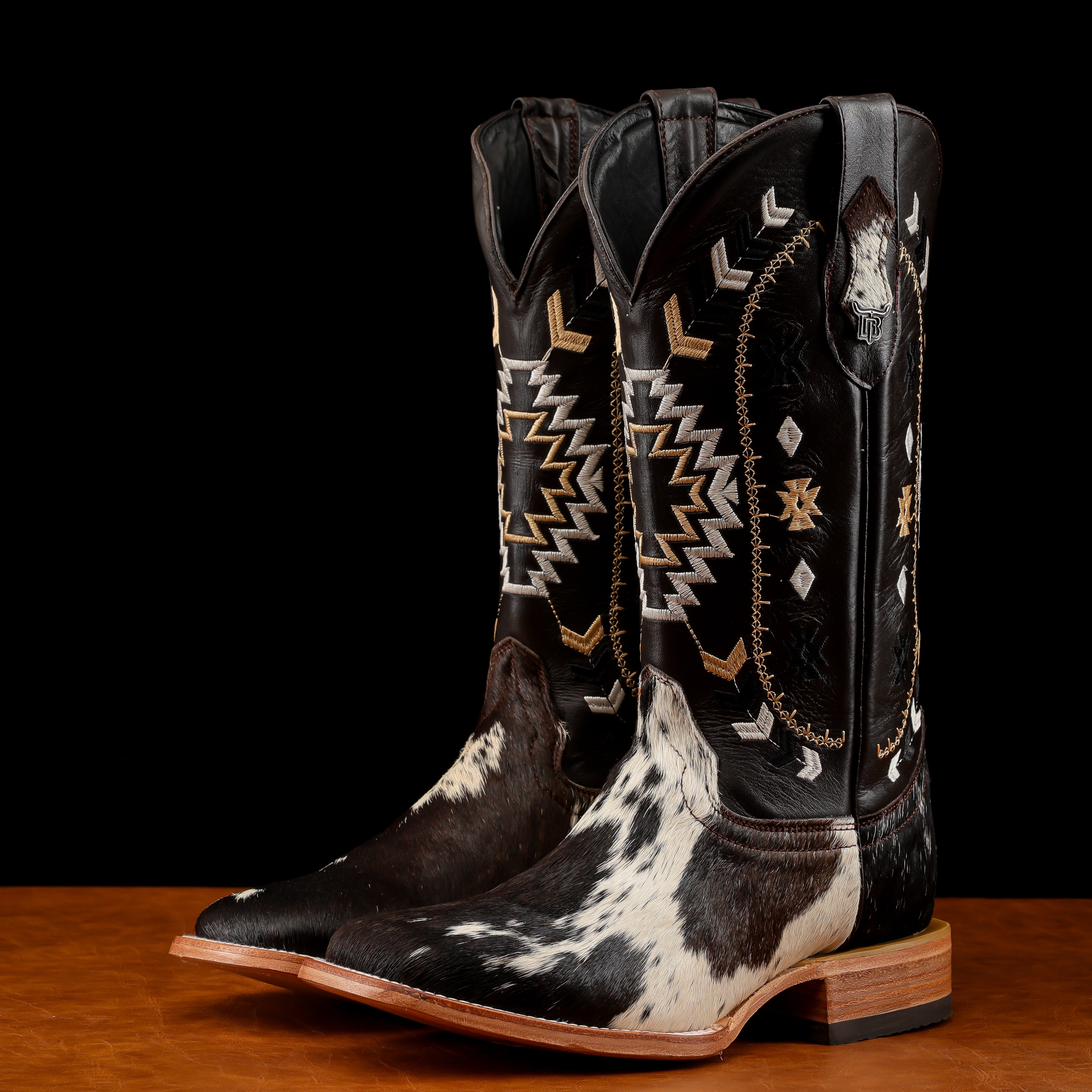 Brown Genuine Cowhide Boots - Square Toe – Texas Boot Ranch