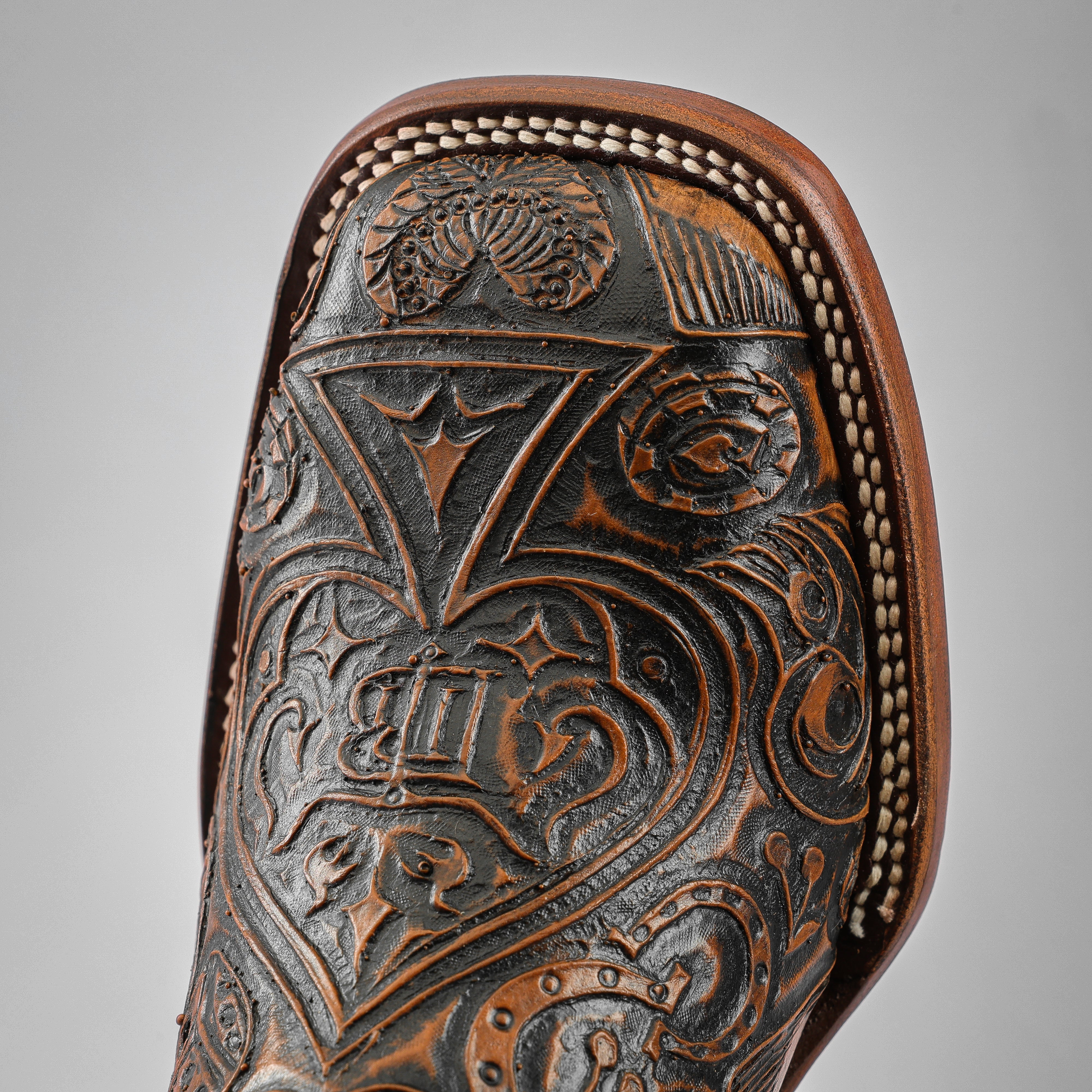 Ace Of Spades Brown - Square Toe – Texas Boot Ranch