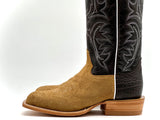 Men’s Honey Rough-Out Leather Boots With Dark Brown Shaft