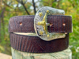 Brown Lizard Leather Belt