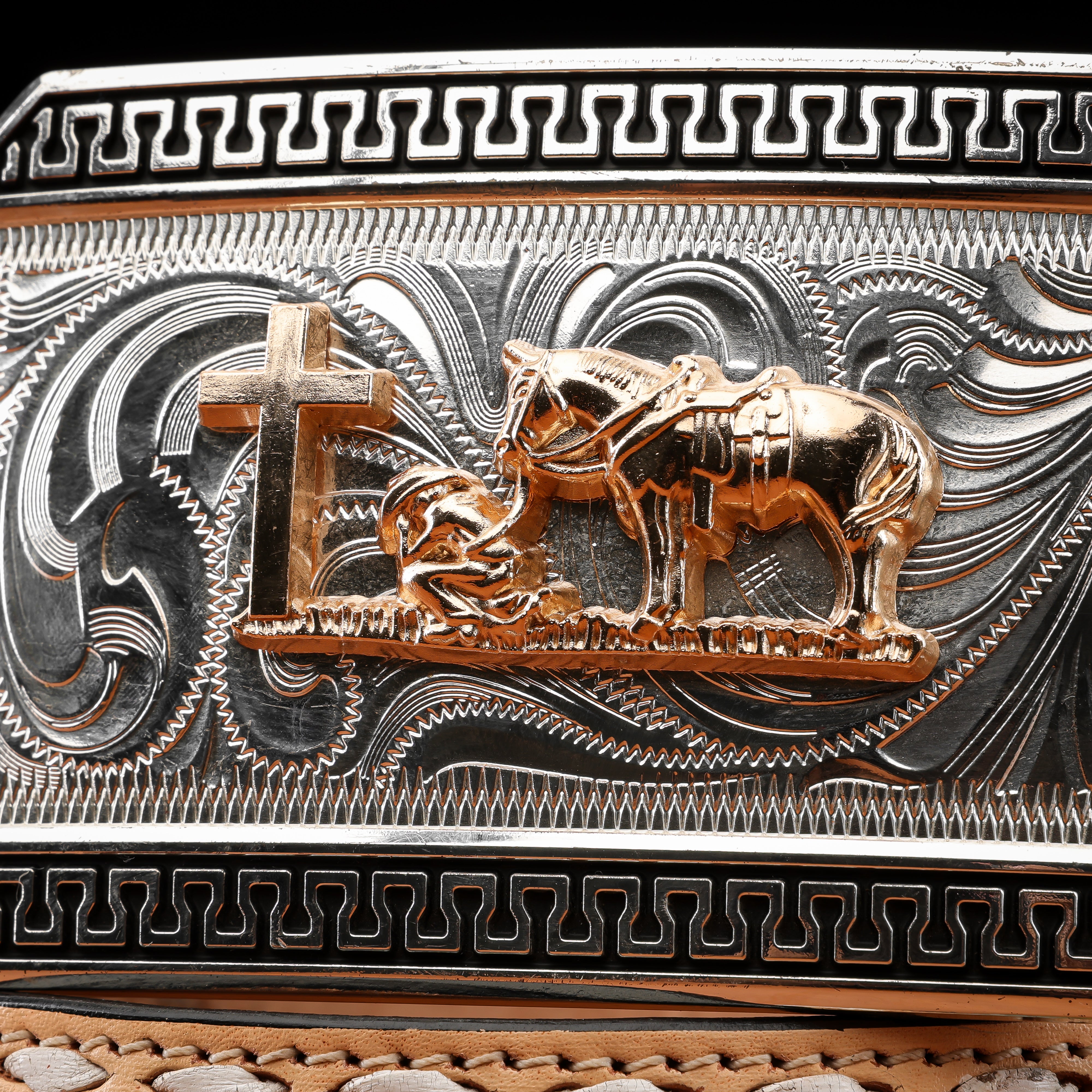 【price cut】CROSS Torero Desert＆converter 2 Inch Hand-Tooled Artesanal Beaded Leather Belt – Texas Boot Ranch