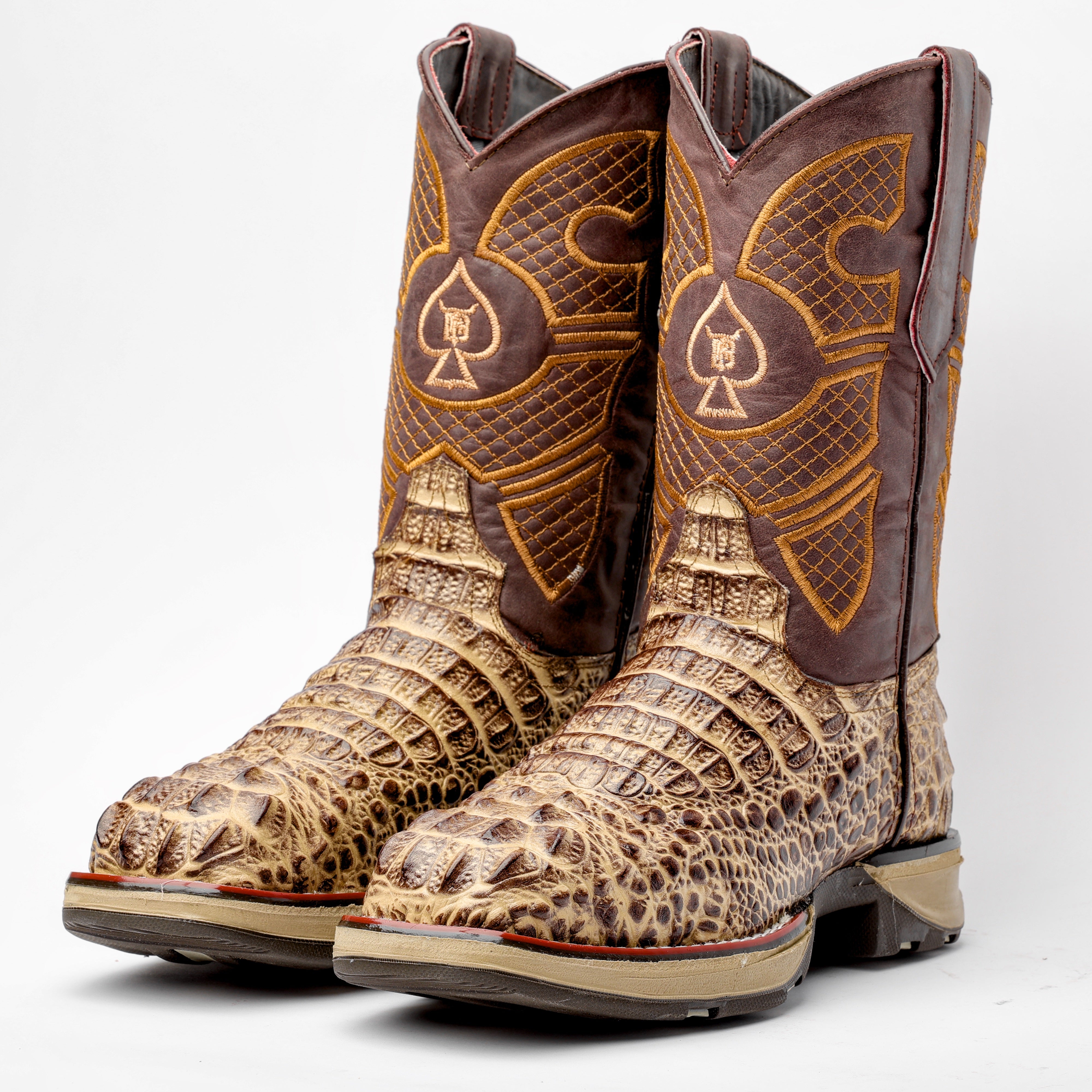 Orix Caiman Neck Leather Boots With 3D Lightweight Sole