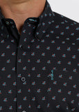 Men’s Cinch Modern Fit Navy Printed Long Sleeve Shirt