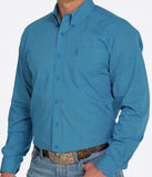 Men’s Sky Blue Modern Fit Long Sleeve Shirt