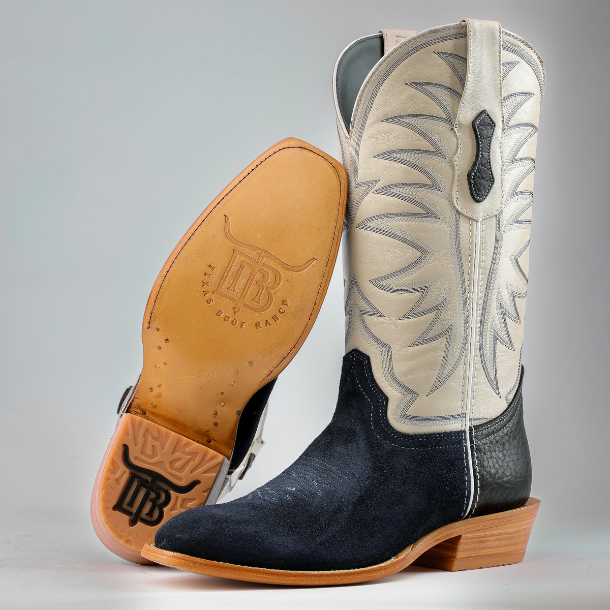 Blue Jean Rough-Out Boots - French Toe – Texas Boot Ranch