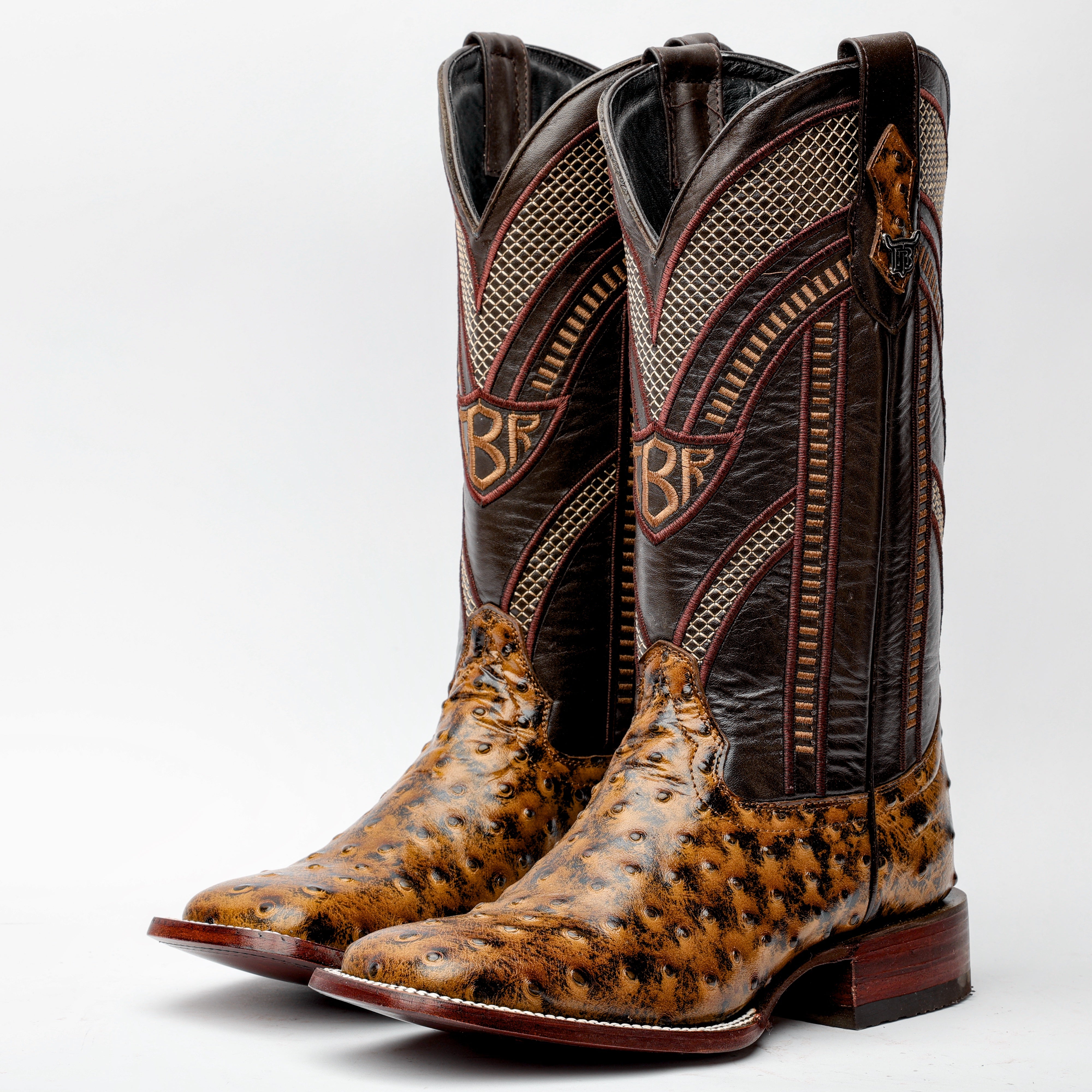 ガーシユ様 HUANXIANGZHE Real Leather Boots Honey Ostrich Leather Boots - Square Toe – Texas Boot Ranch
