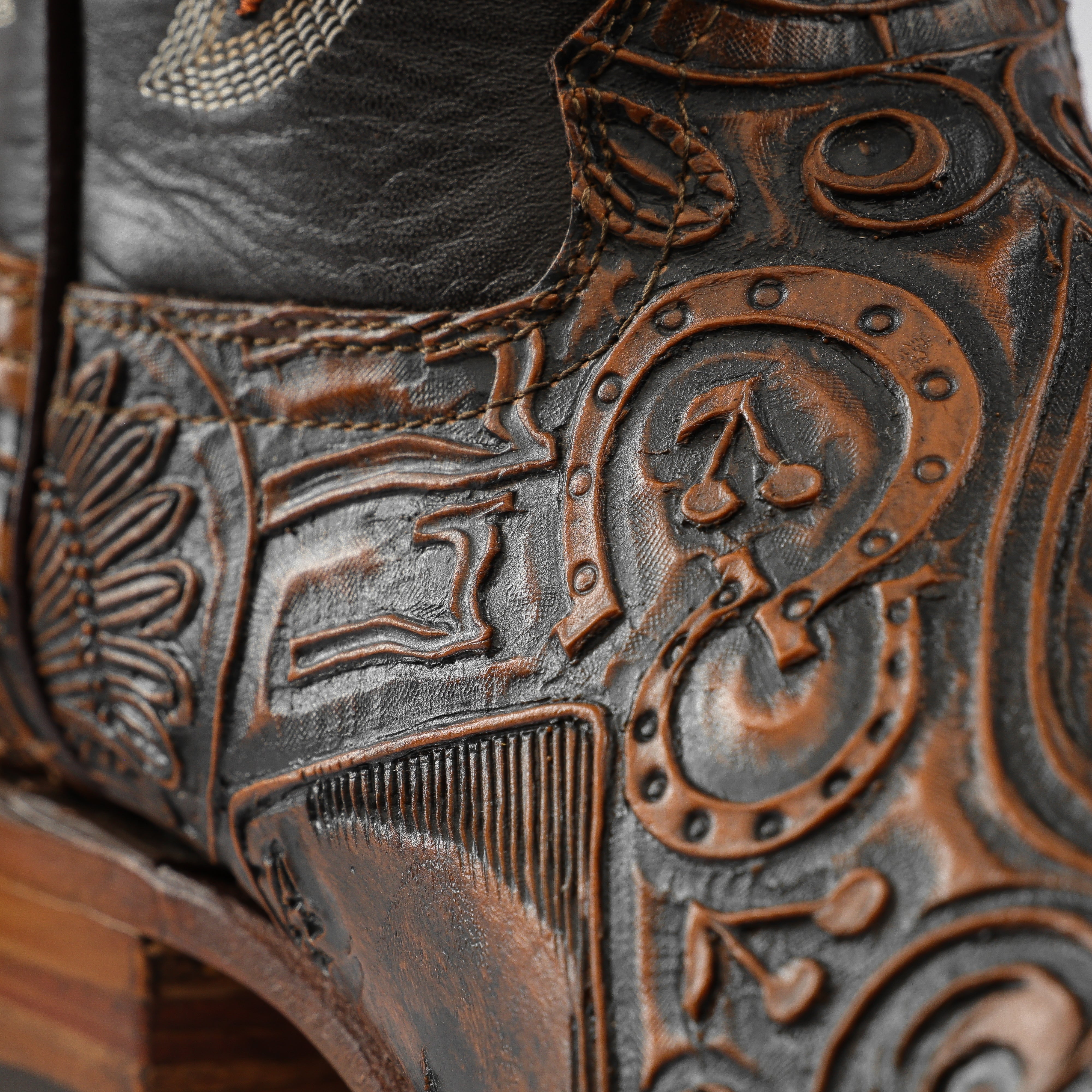Ace Of Spades Brown - Square Toe – Texas Boot Ranch