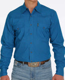 Men’s Cinch Blue Modern Fit Long Sleeve Shirt