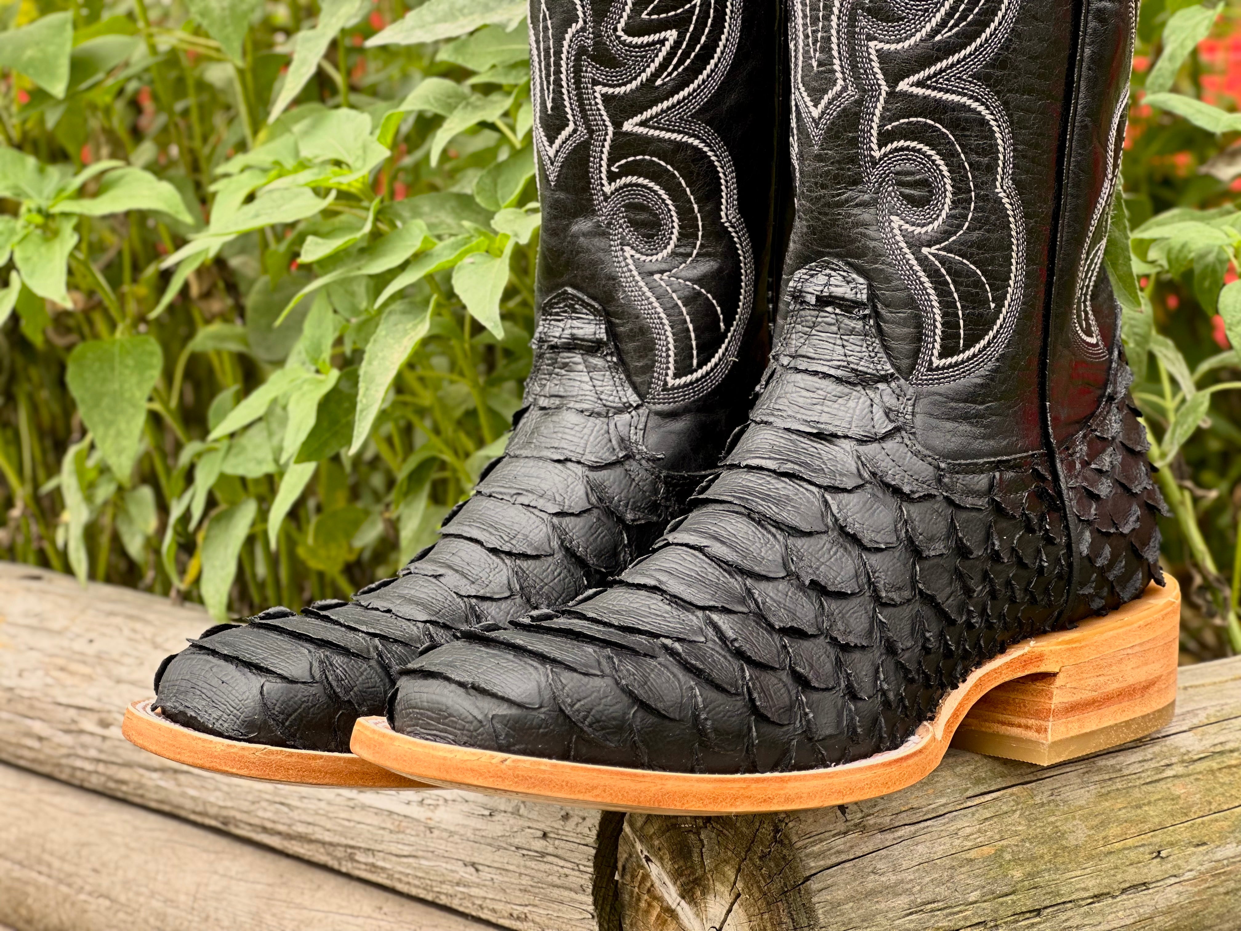 mens black boots leather
