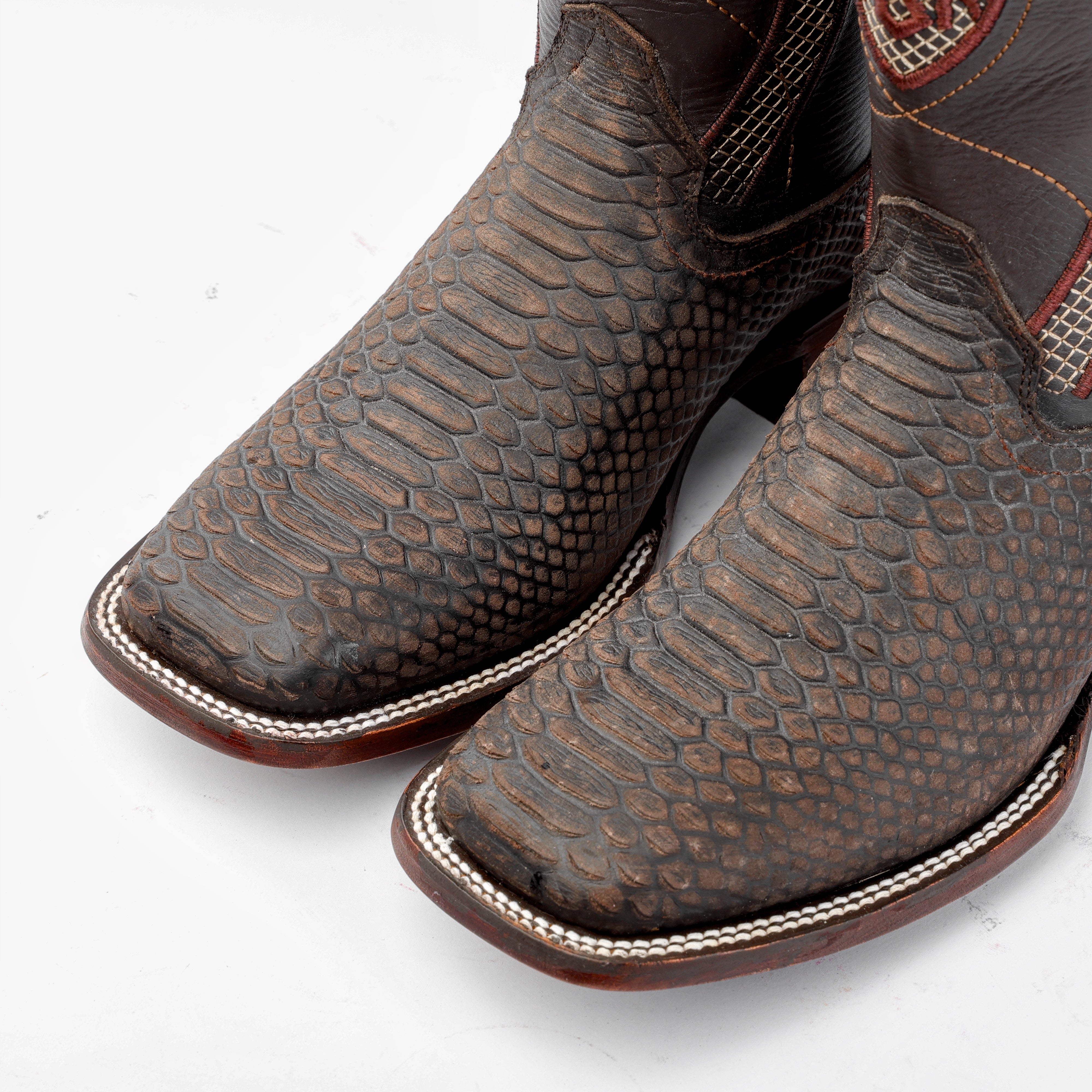 Matte Brown Python Leather Boots – Texas Boot Ranch