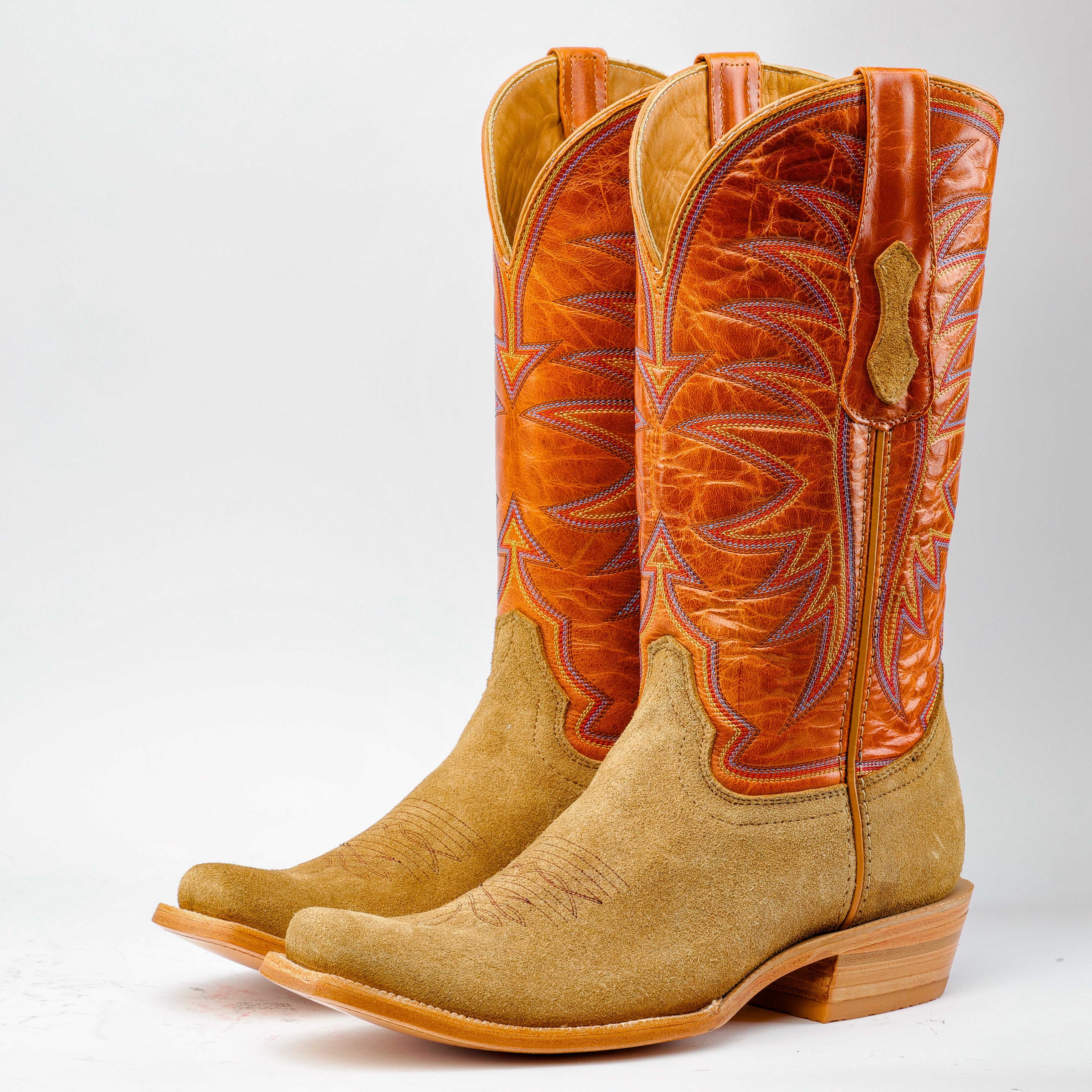 Honey Rough-Out Boots - Dubai Toe – Texas Boot Ranch