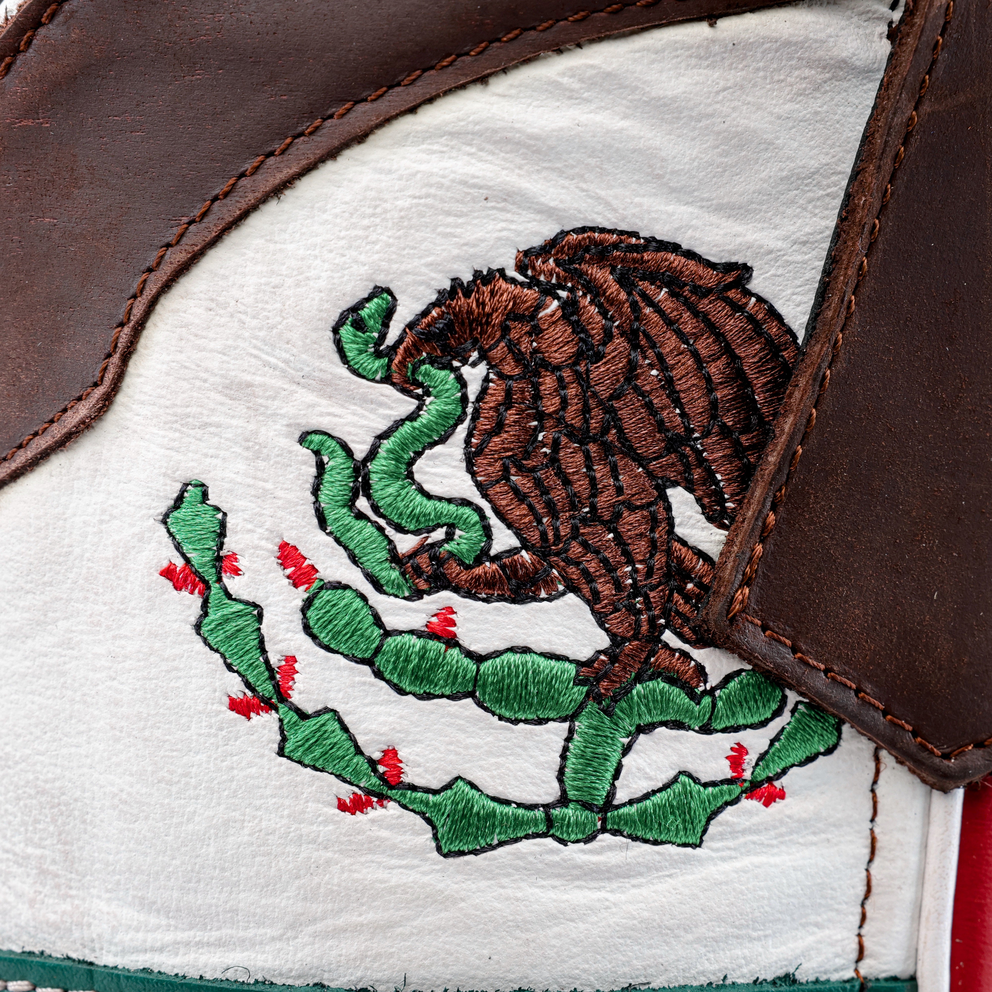 Brown MEXICO Flag Leather Work Boots - Composite Toe – Texas Boot