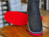 Men’s Black Basket-Weave Artesanal Shoes