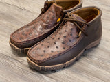 Men’s Brown Ostrich Leather Boat Shoes