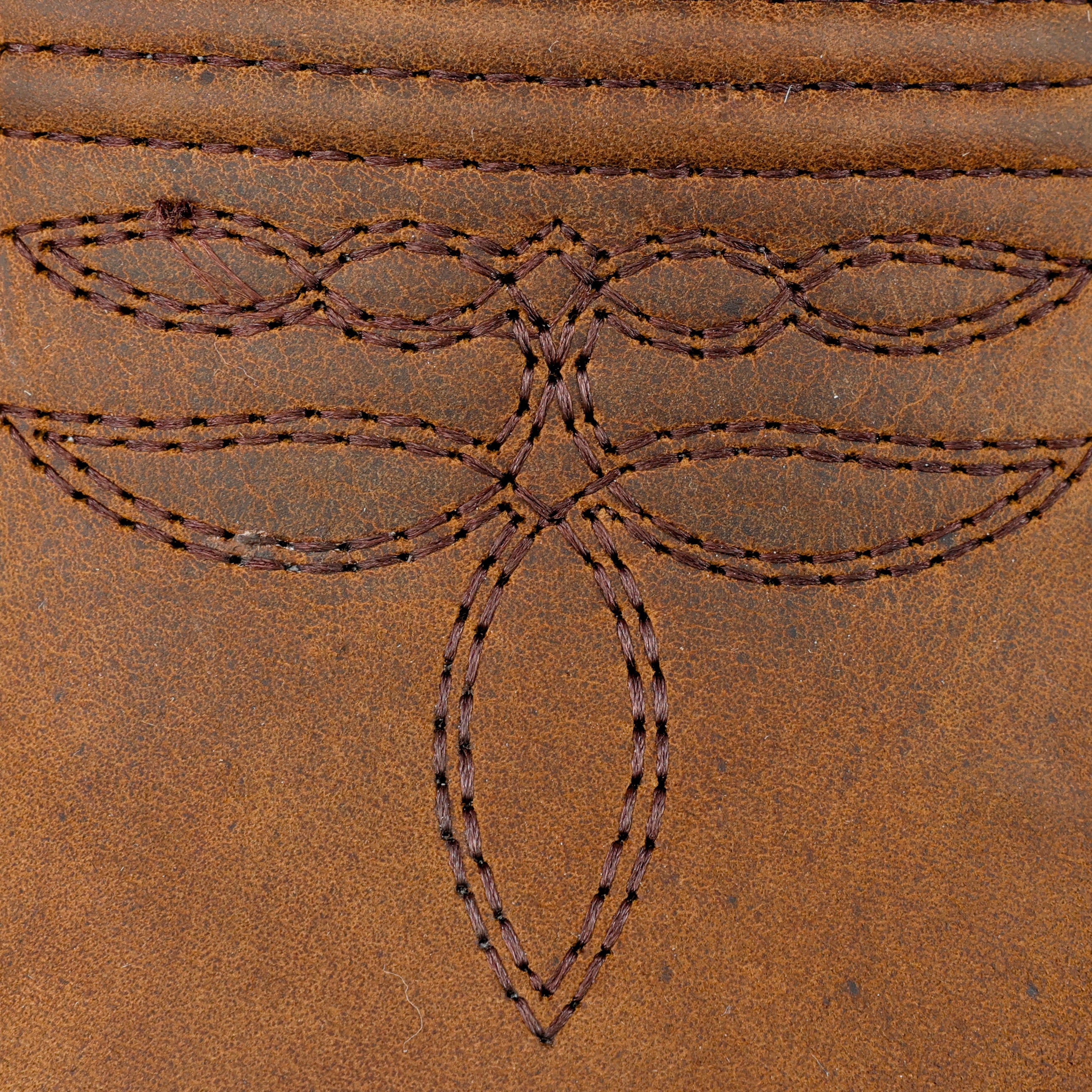 Distressed Brown “Whisky TEXAS Flag Leather Work Boots - Composite
