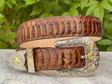 Cedar Python Leather Belt