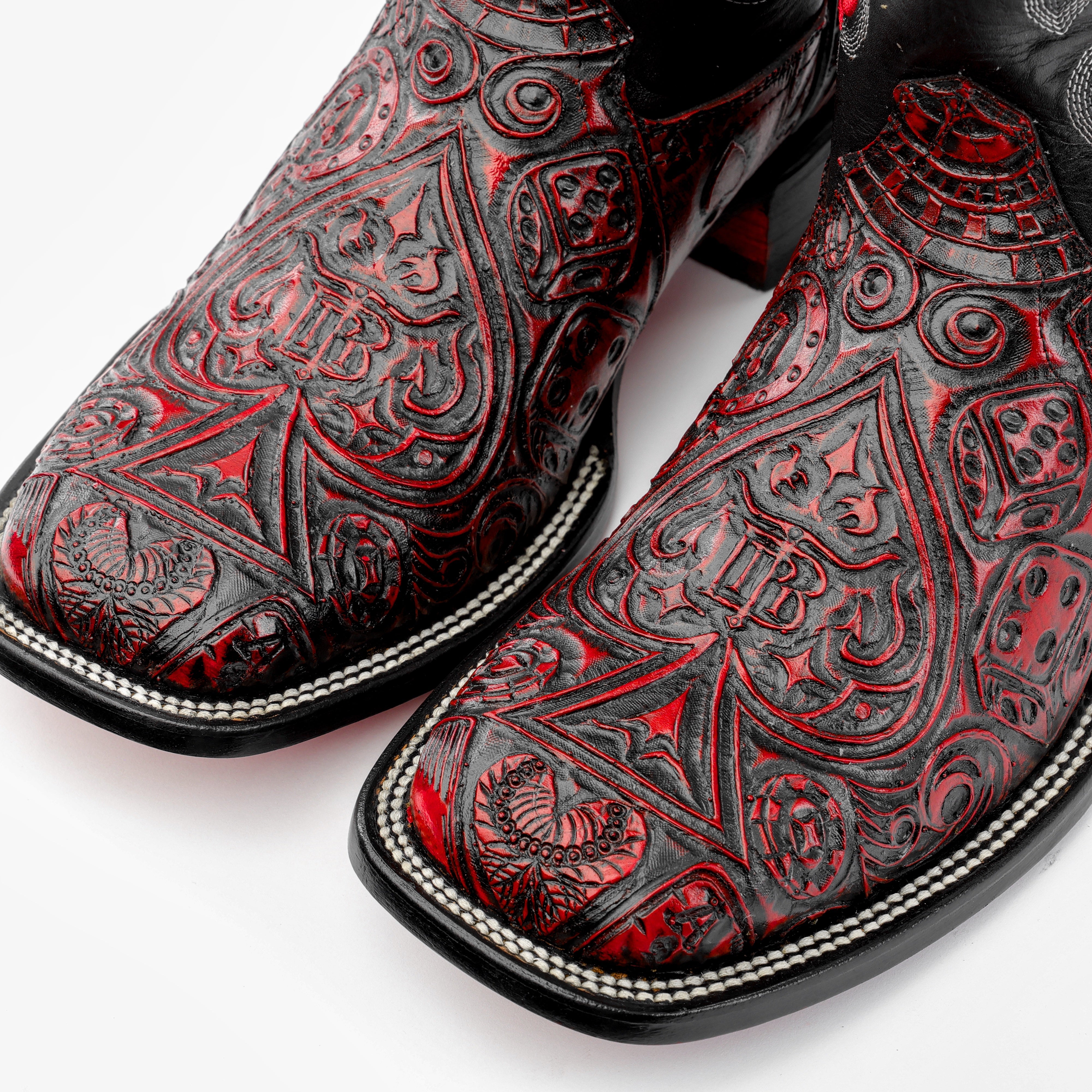 Ace Of Spades Red Wine - Square Toe – Texas Boot Ranch