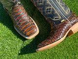 Men’s Cedar Python Leather Boots With Black Shaft