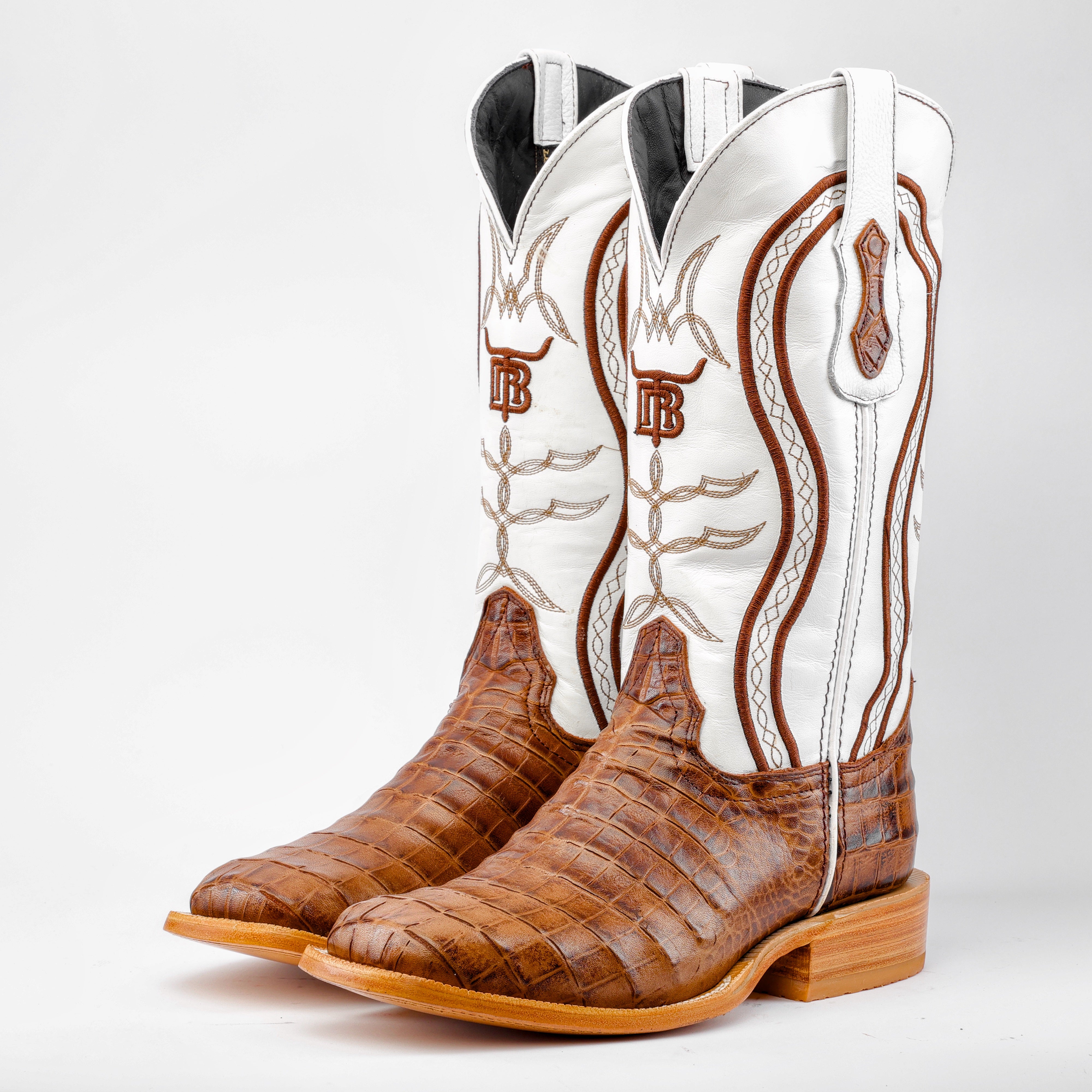 Honey American Gator Belly Leather Boots - Square Toe – Texas Boot
