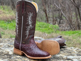 Men’s Brown Ostrich Leather Boots