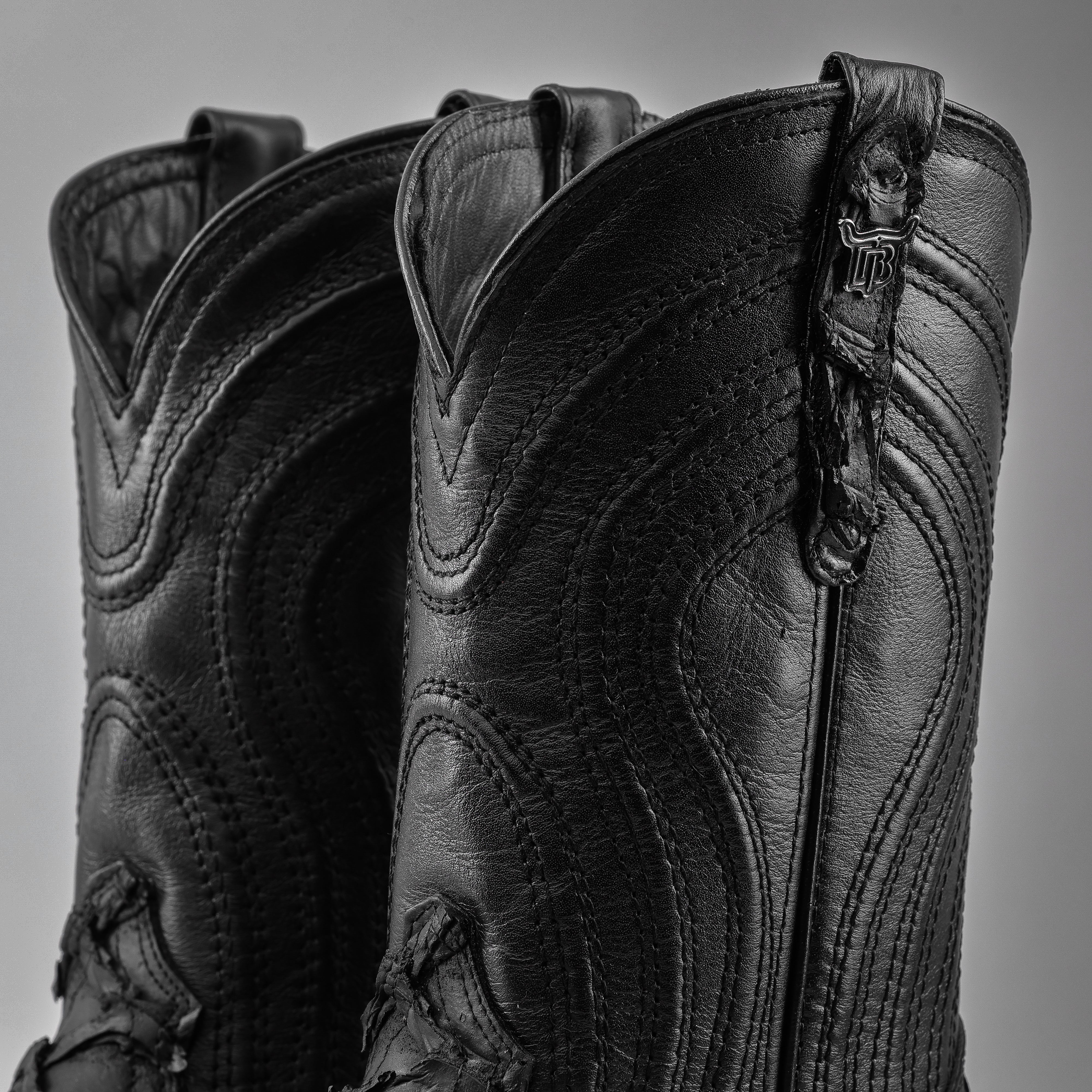 Matte Black Jumbo Pirarucu Leather Boots - Square Toe – Texas Boot