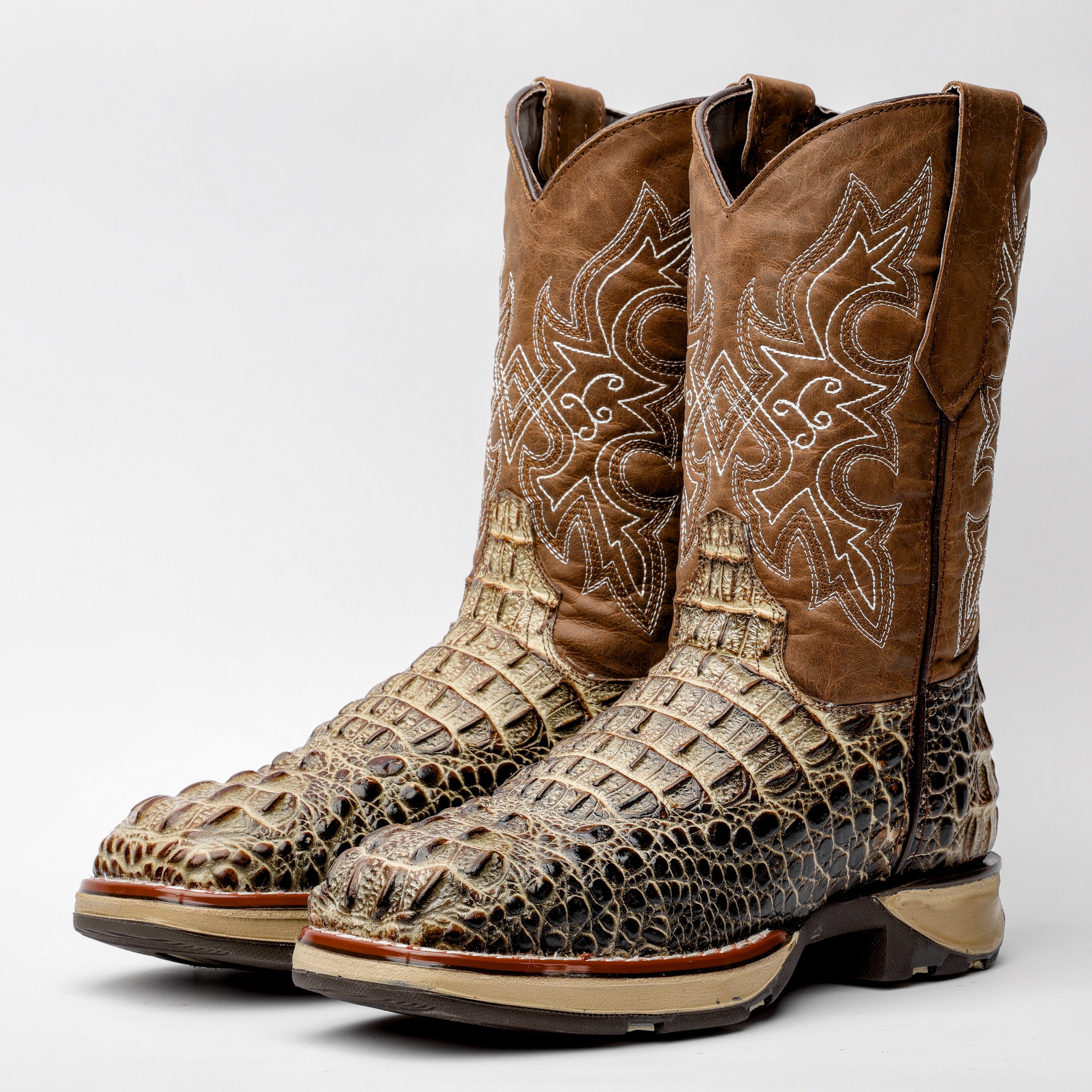 Orix Caiman Neck Leather Boots With 3D Lightweight Sole