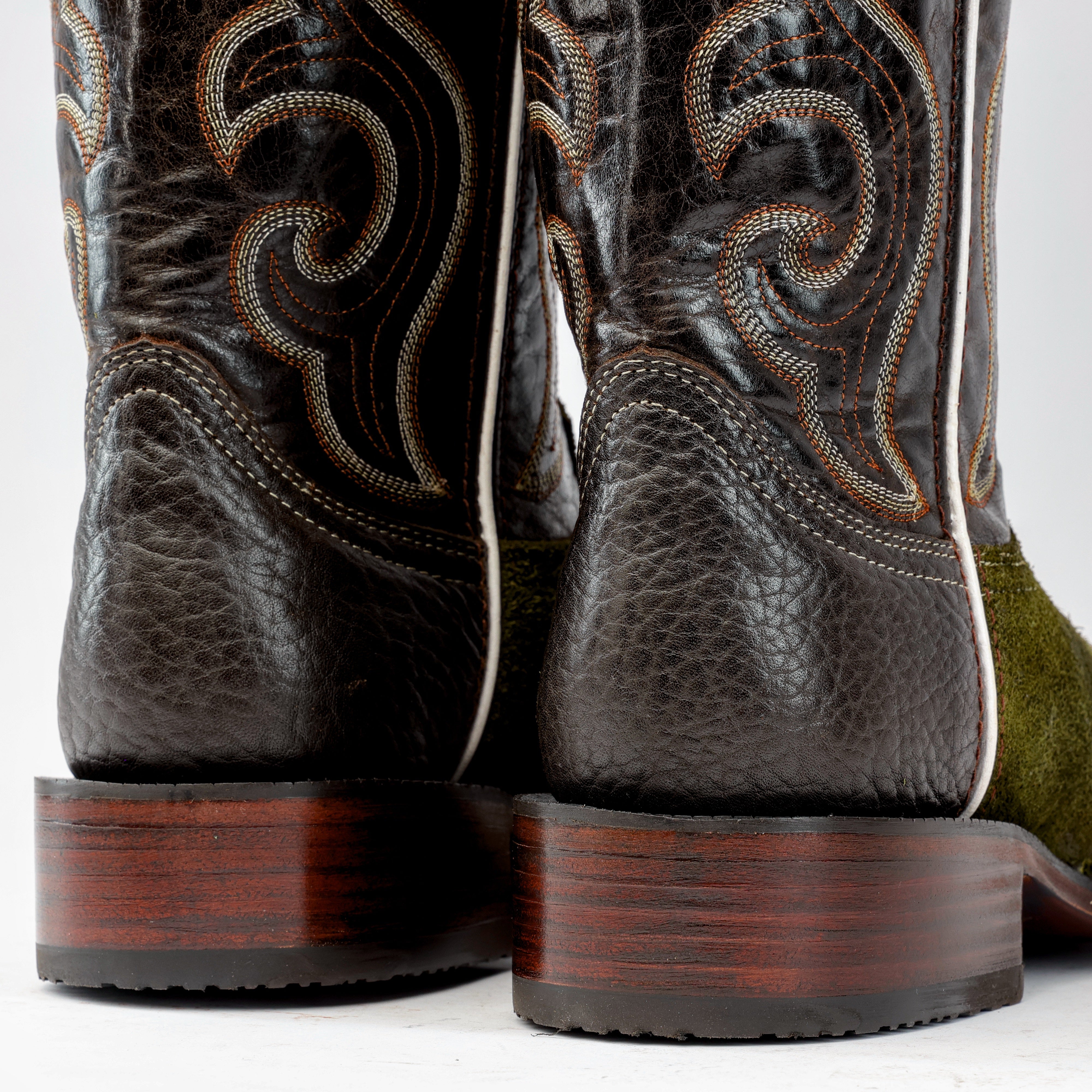 Olive Green Rough-Out Boots - Square Toe – Texas Boot Ranch