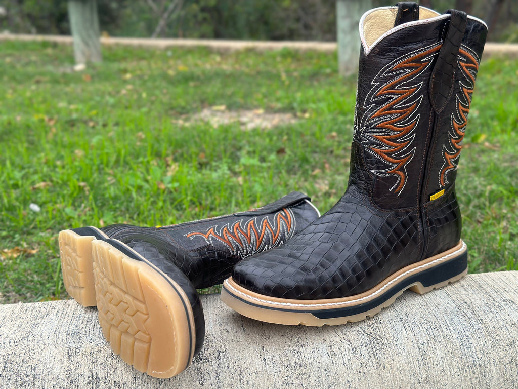 Alligator skin best sale work boots