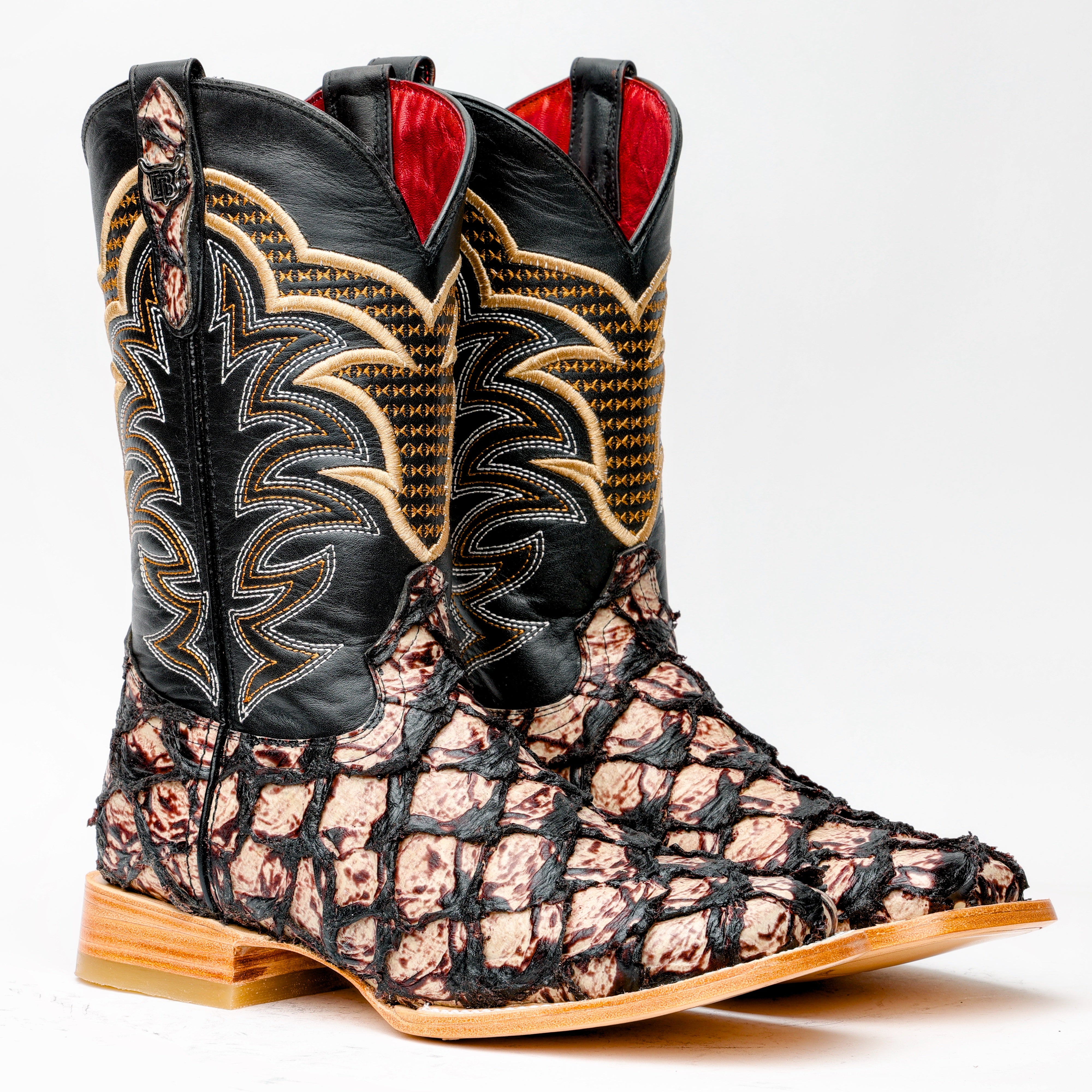 Orix Jumbo Pirarucu Leather Boots - Square Toe – Texas Boot Ranch