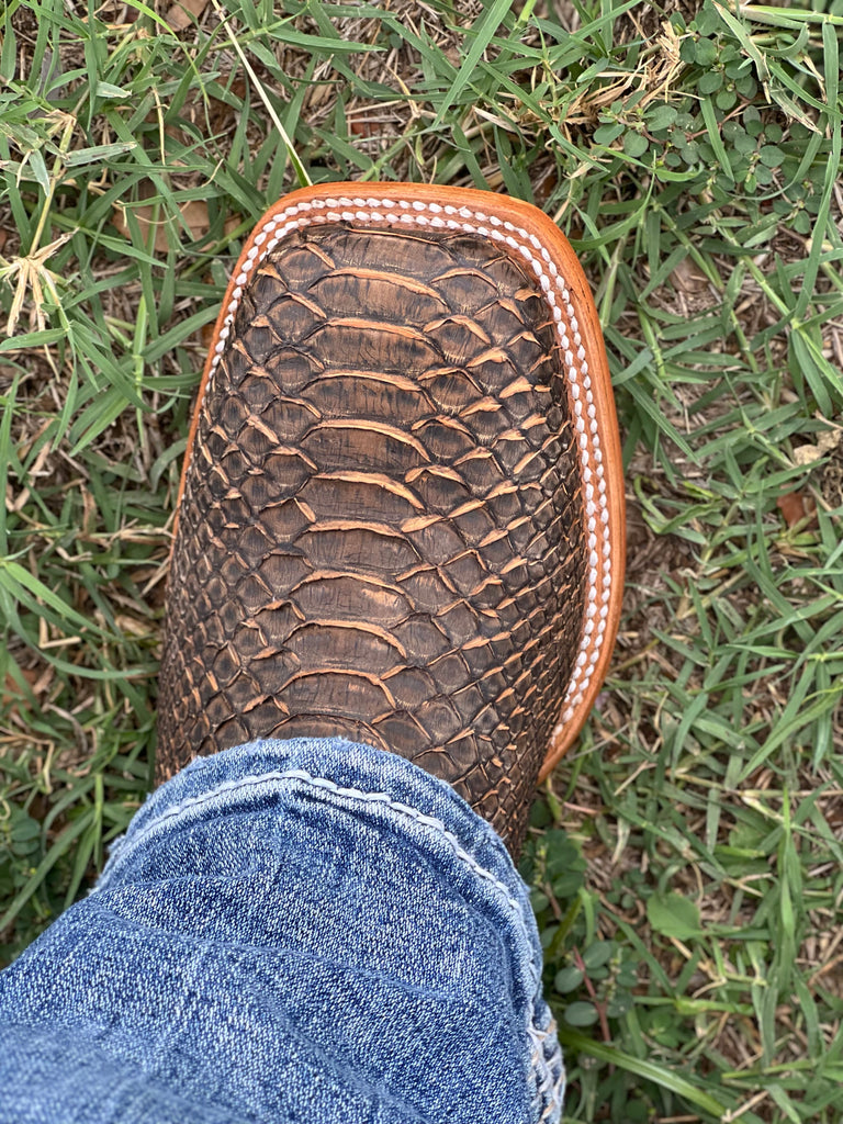Men’s Genuine Cooper Color Python Boots – Texas Boot Ranch