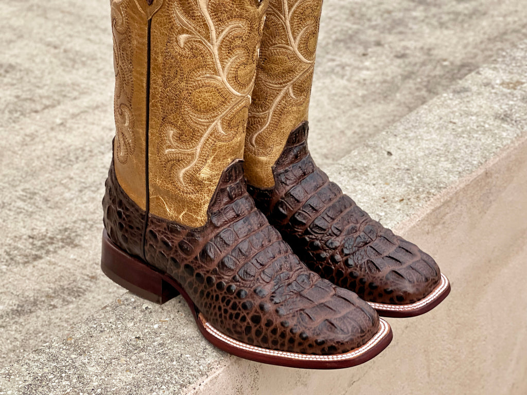 Men's Brown Crocodile Leather Boots With Brown Shaft – Texas Boot Ranch