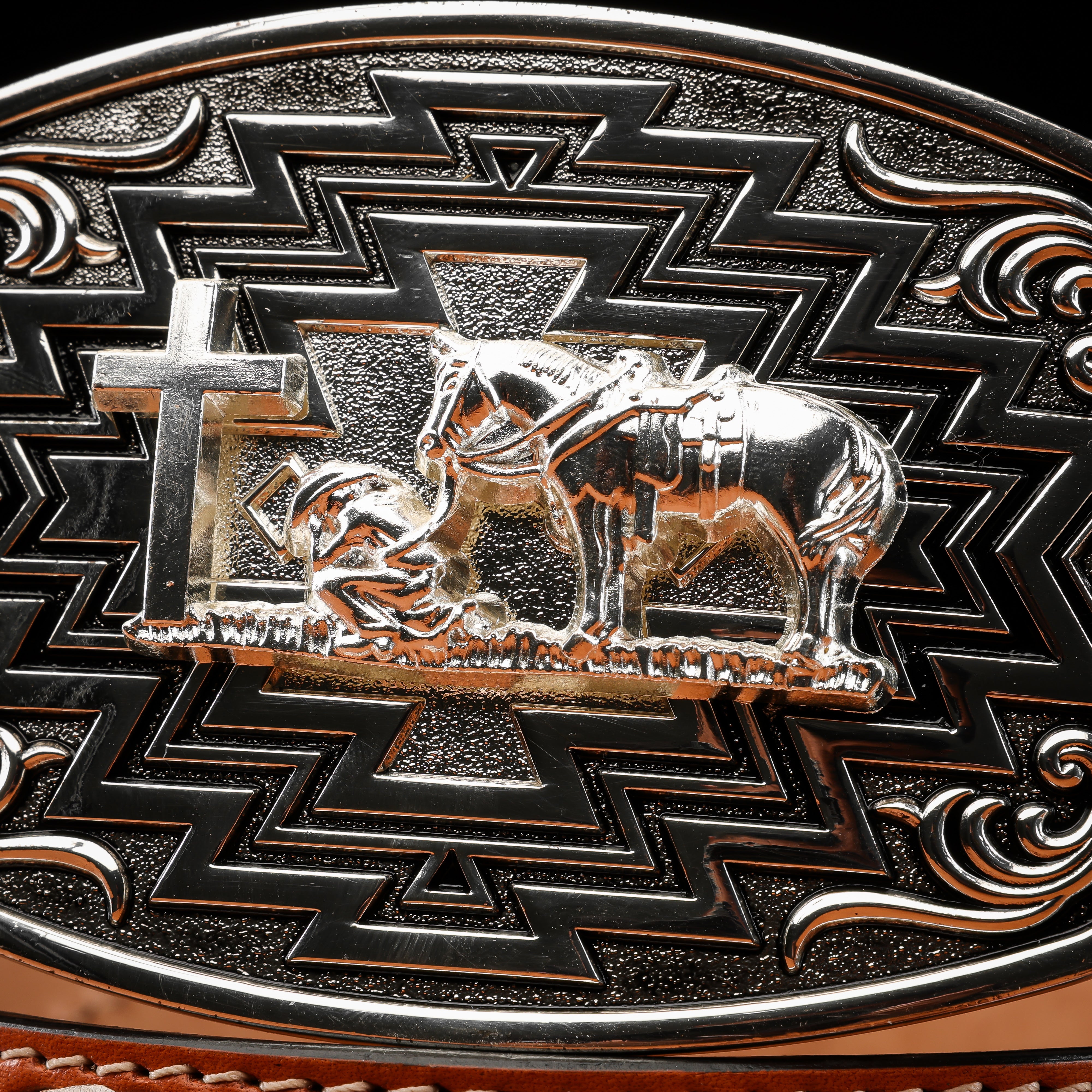 2 Inch Hand-Tooled Artesanal Beaded Leather Belt – Texas Boot Ranch