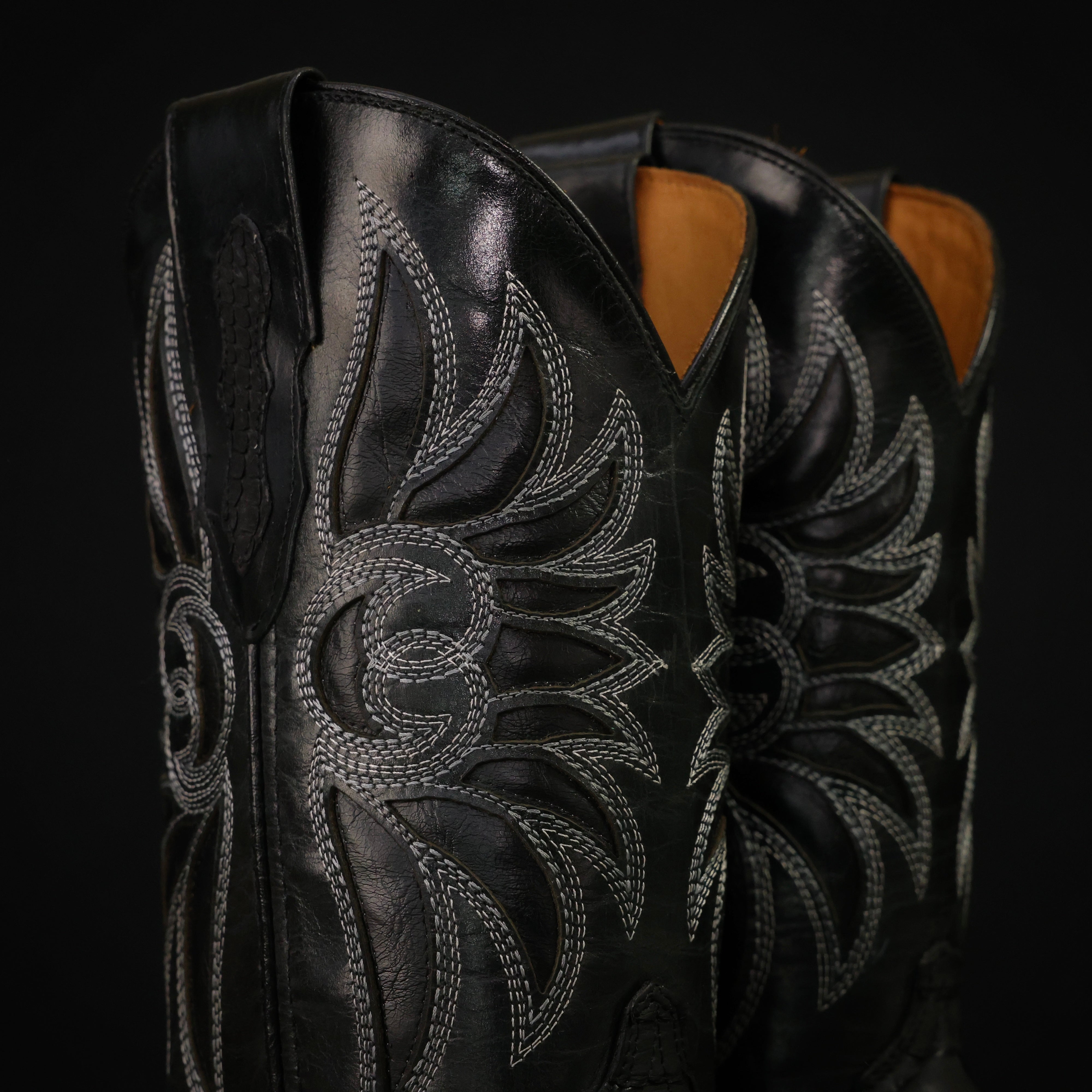 Black Genuine Python Boots - Square Toe – Texas Boot Ranch