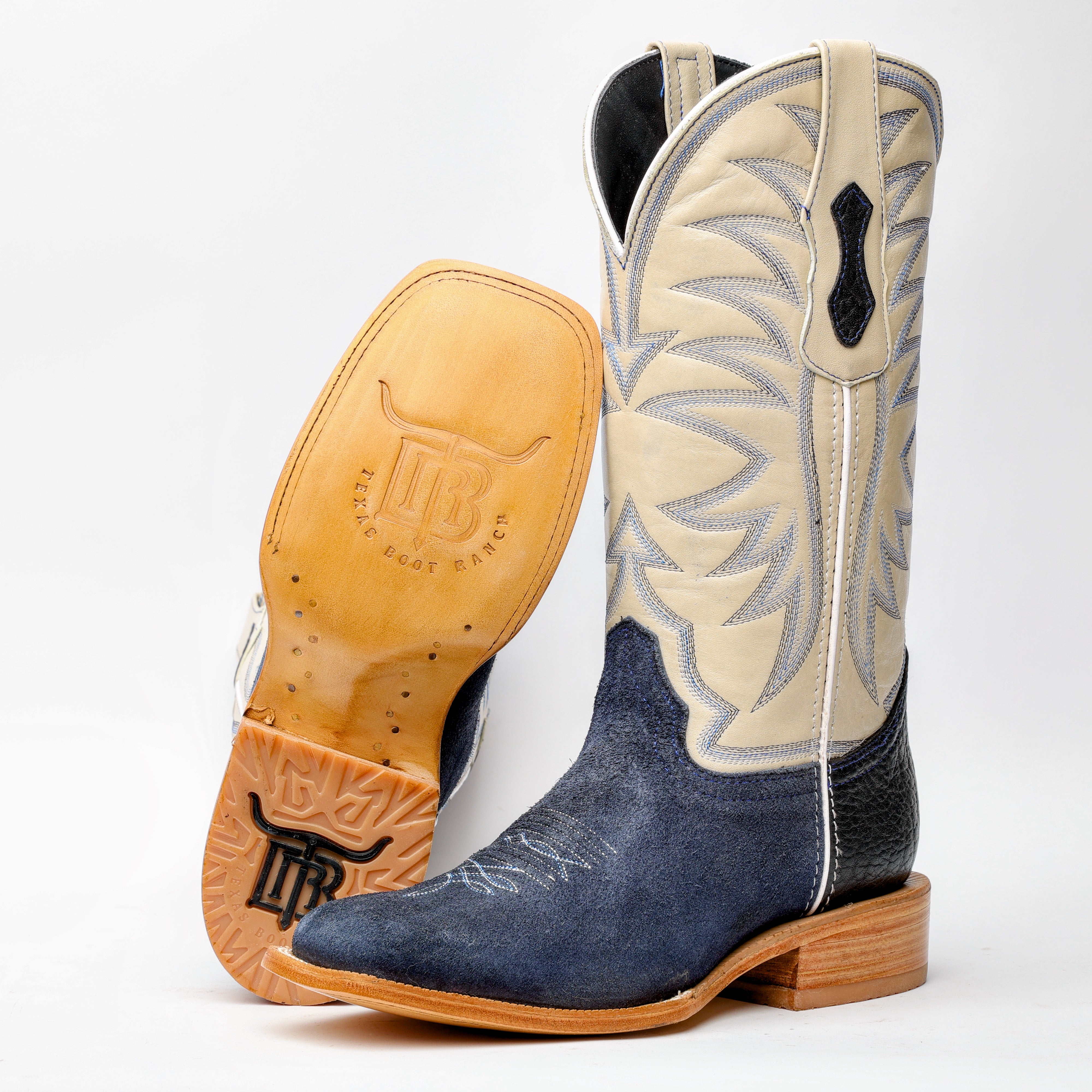 Blue Jean Rough-Out Boots - Square Toe – Texas Boot Ranch