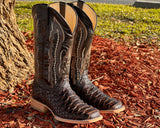 Mens Brown Python With Brown Shaft Leather Boots