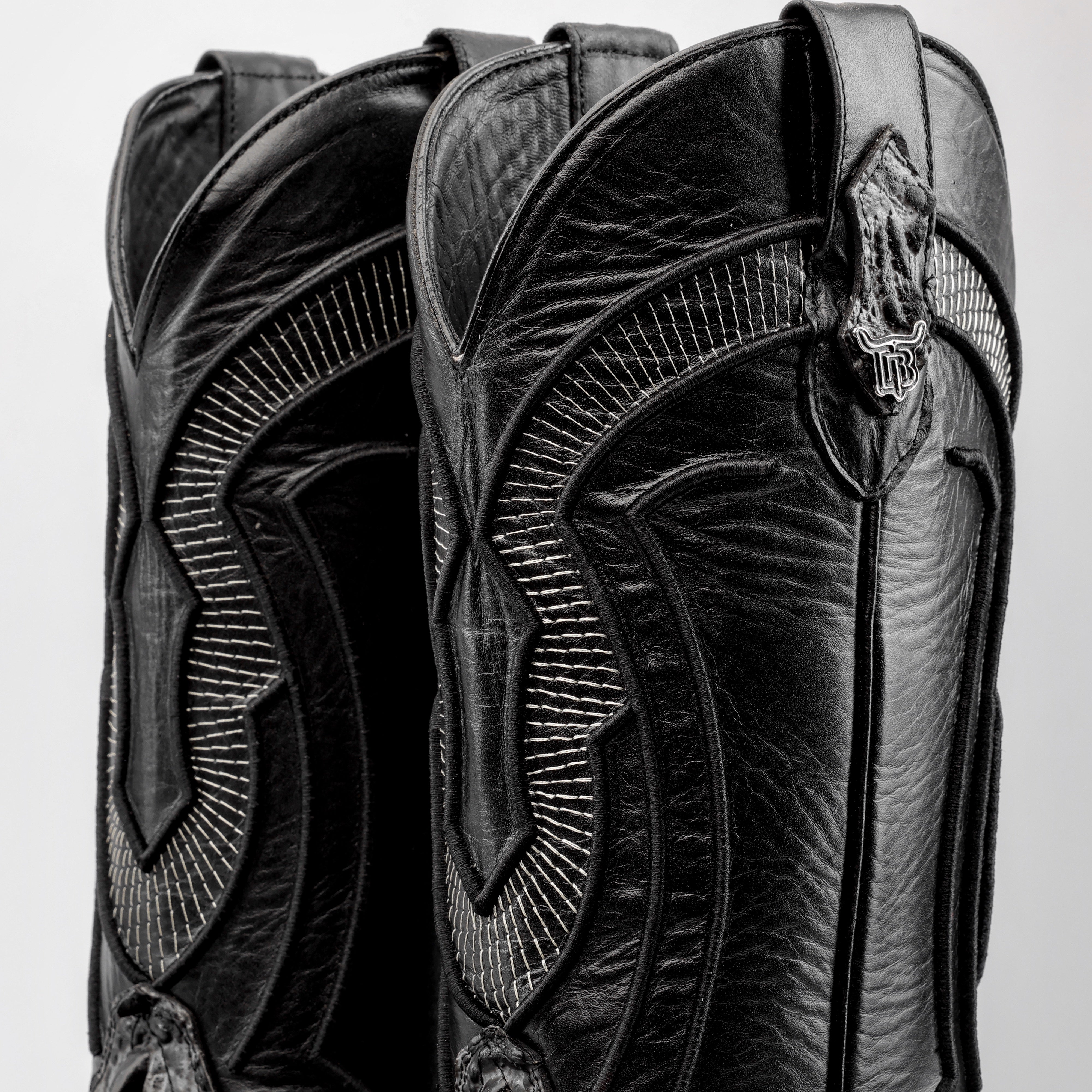 Grey Snapping Turtle Print Leather Boots - Square Toe – Texas Boot