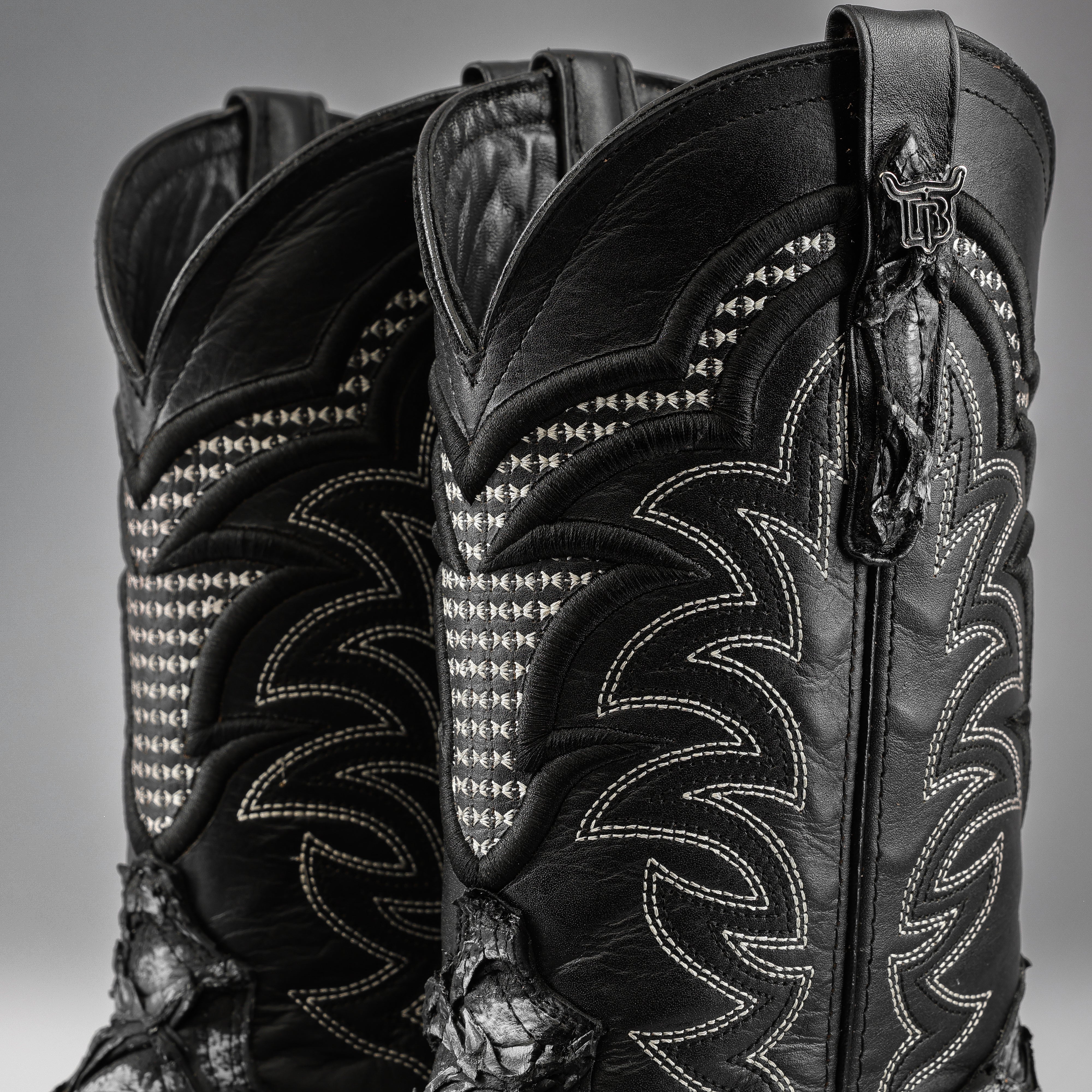 Rustic Grey Jumbo Pirarucu Leather Boots - Square Toe – Texas Boot